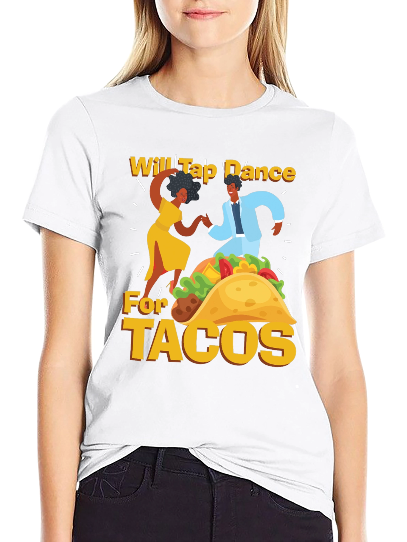 Will Tap Dance For Tacos Black T-Shirt