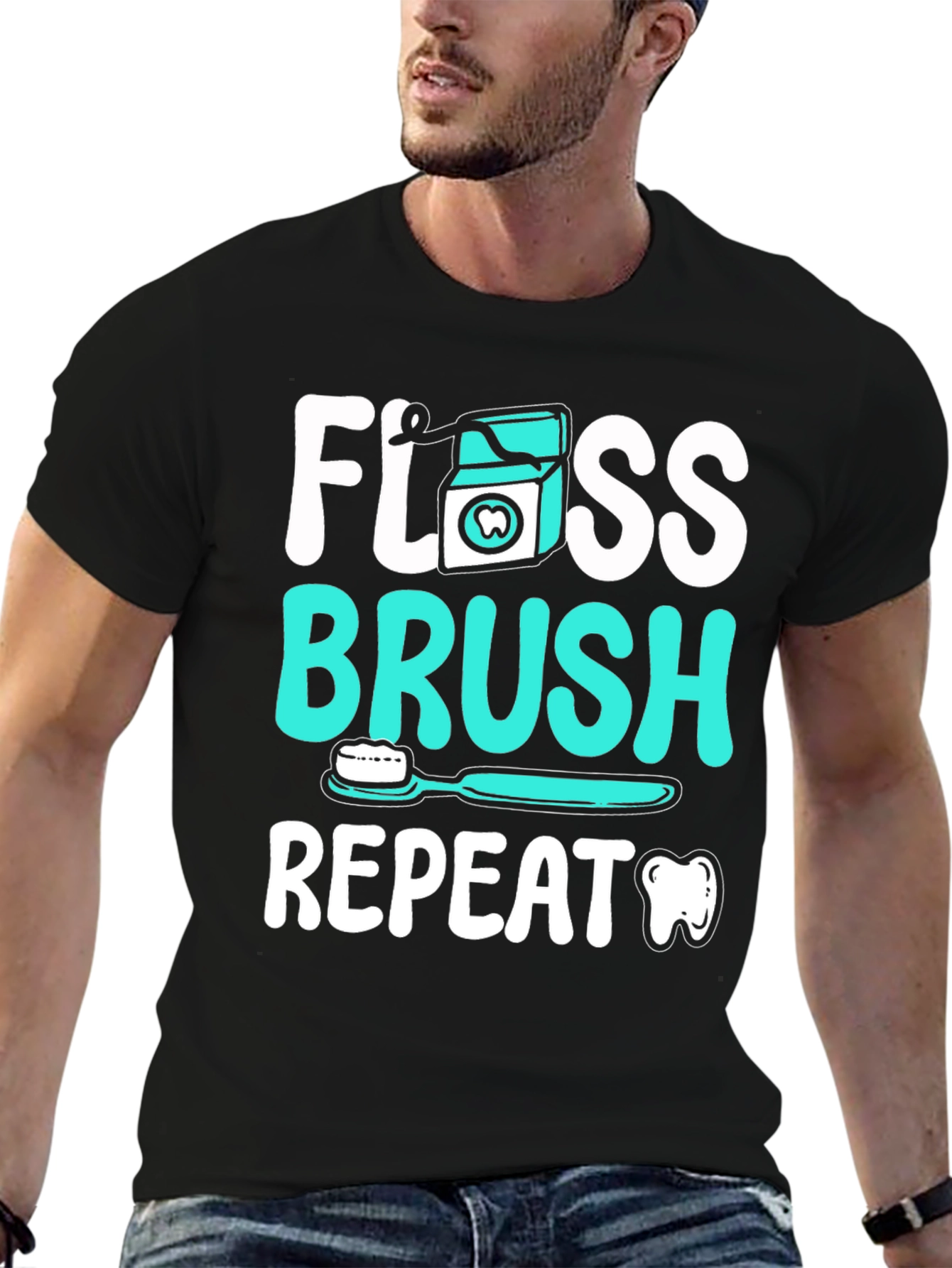 Floss Brush Repeat Graphic Tee