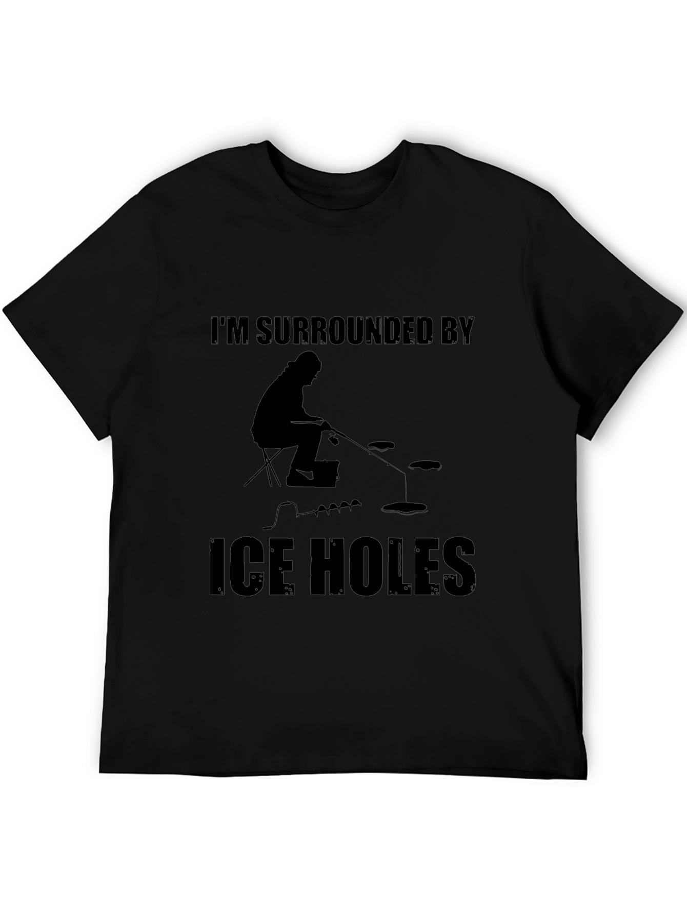 Im Surrounded by Ice Holes Black T-Shirt