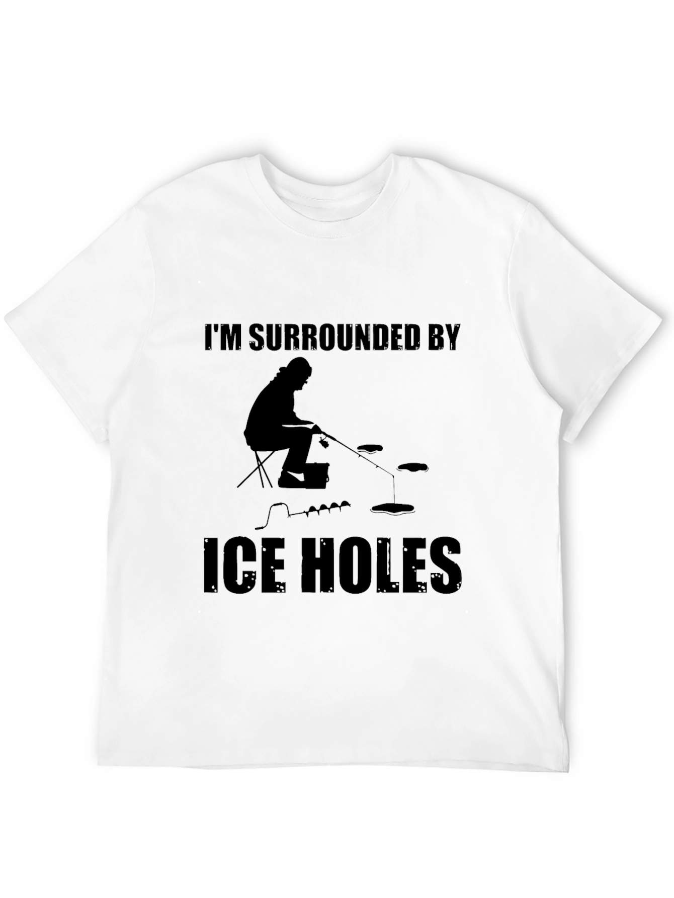 Im Surrounded by Ice Holes Black T-Shirt