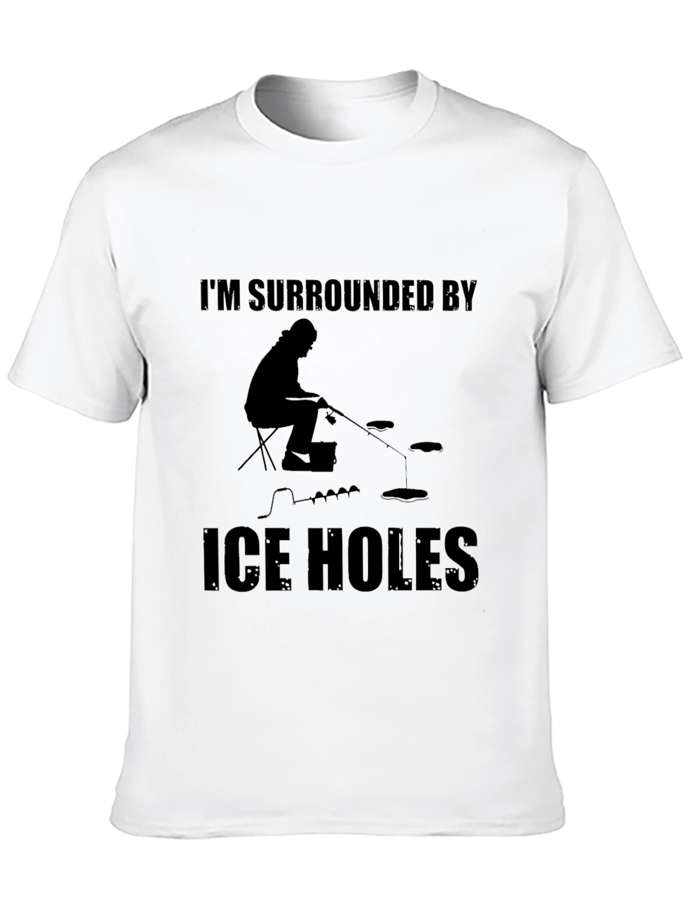 Im Surrounded by Ice Holes Black T-Shirt
