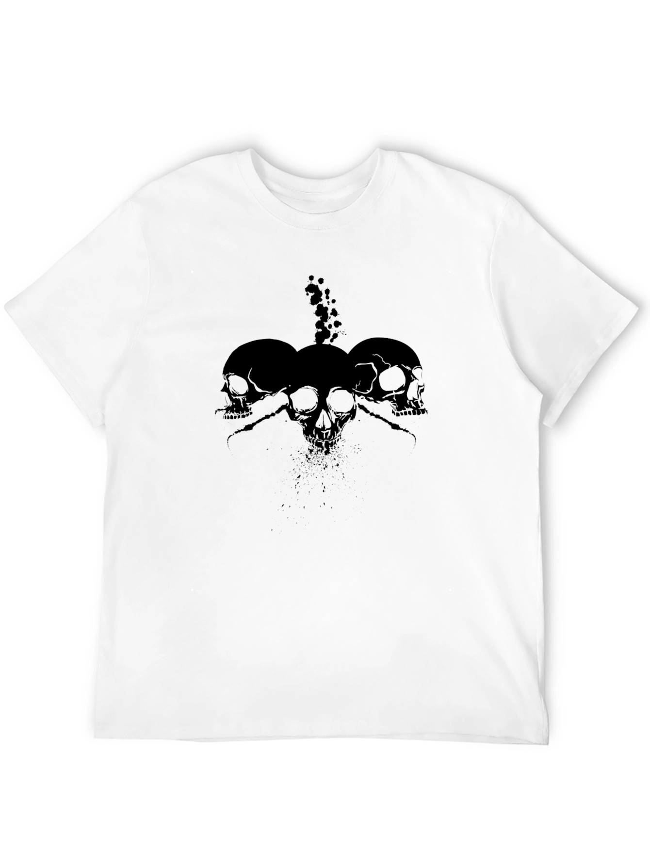Skull Trio Black Graphic Tee