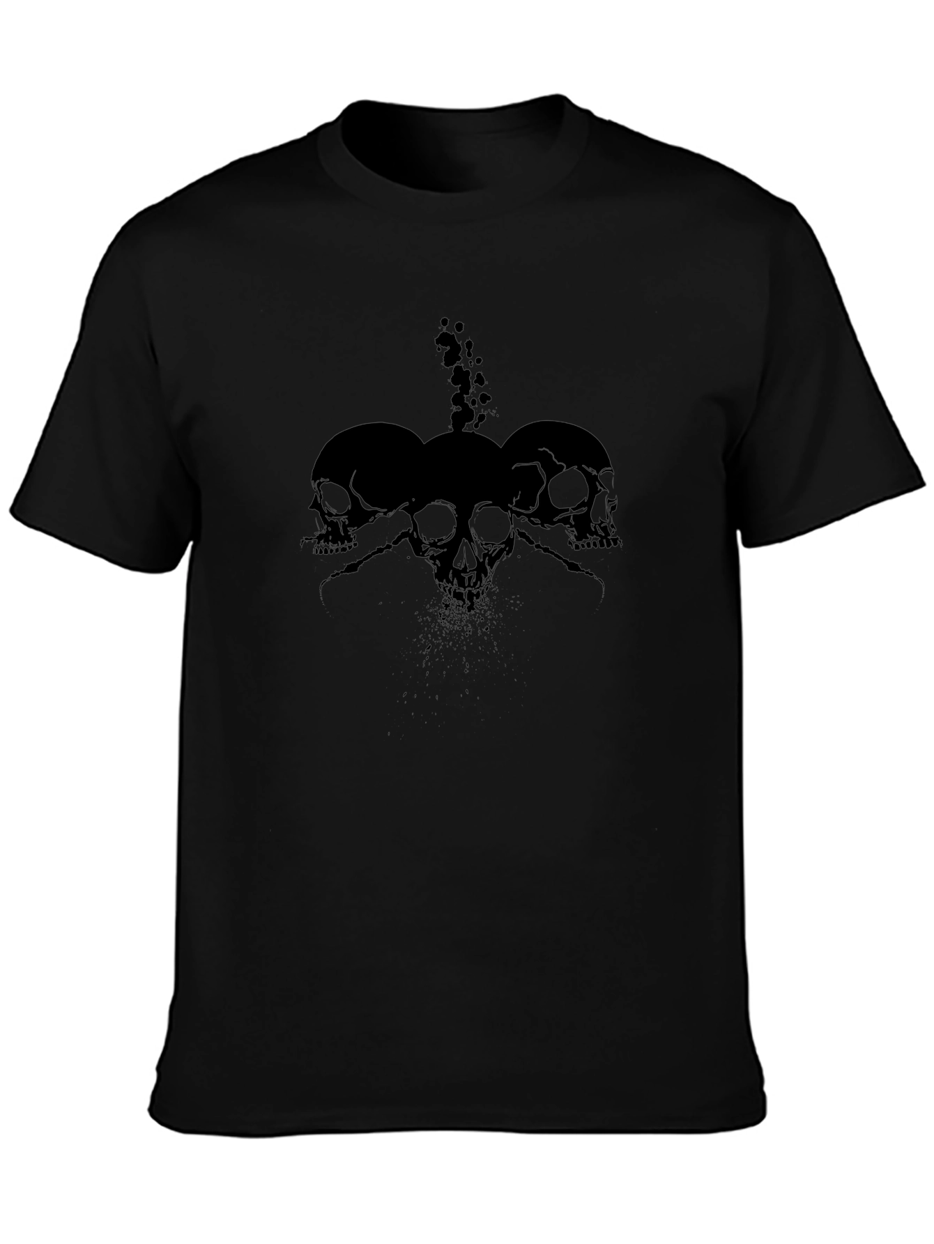 Skull Trio Black Graphic Tee