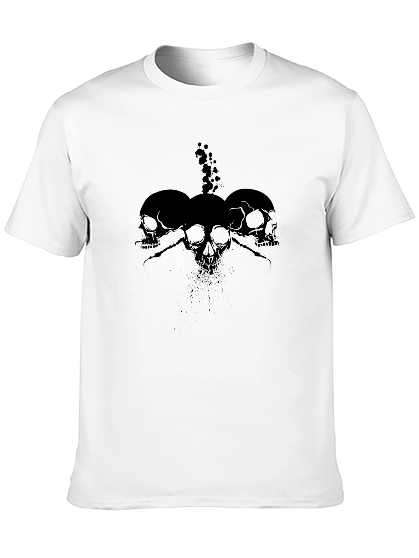 Skull Trio Black Graphic Tee