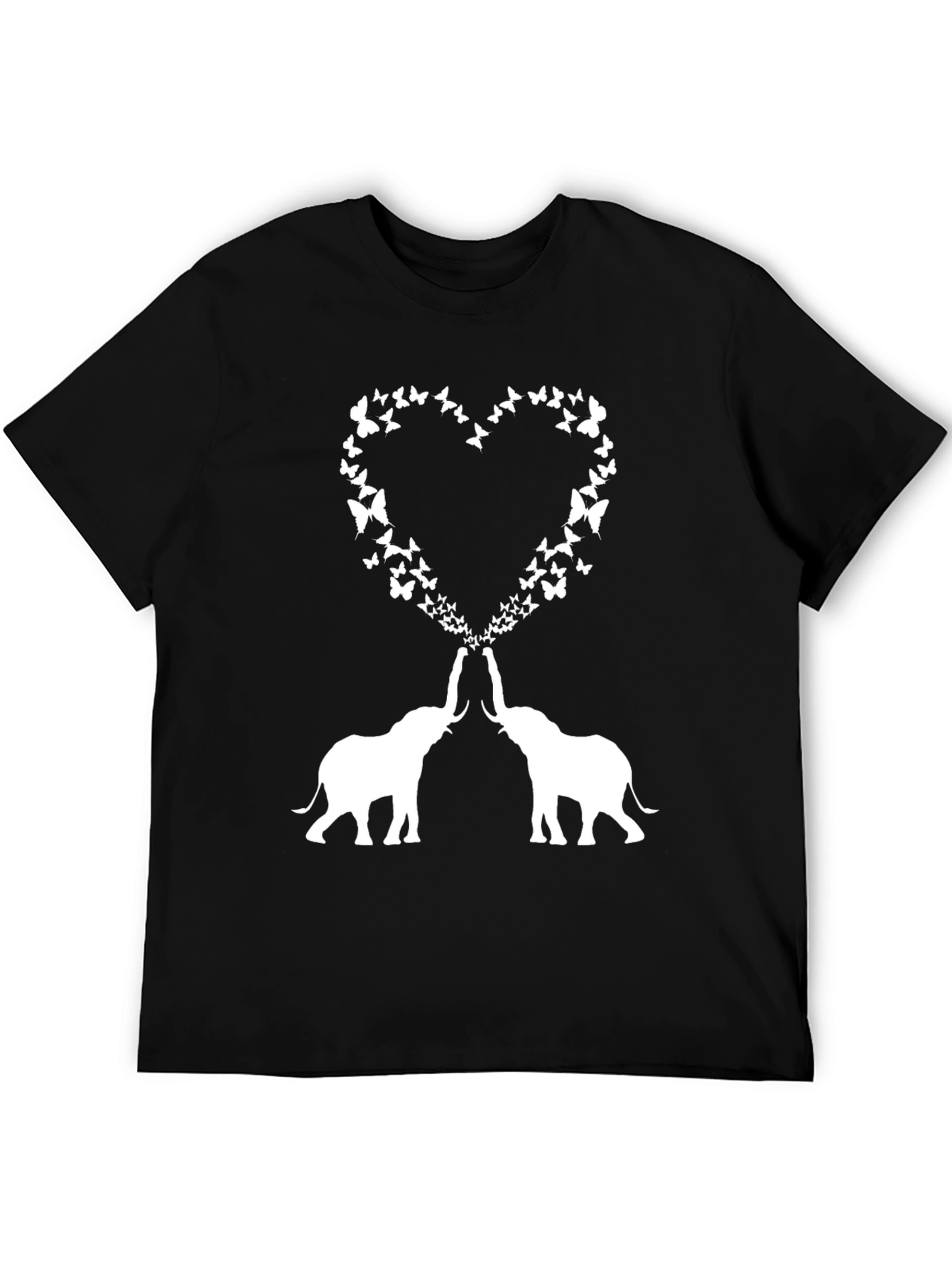 Elephant Butterfly Heart Graphic Tee
