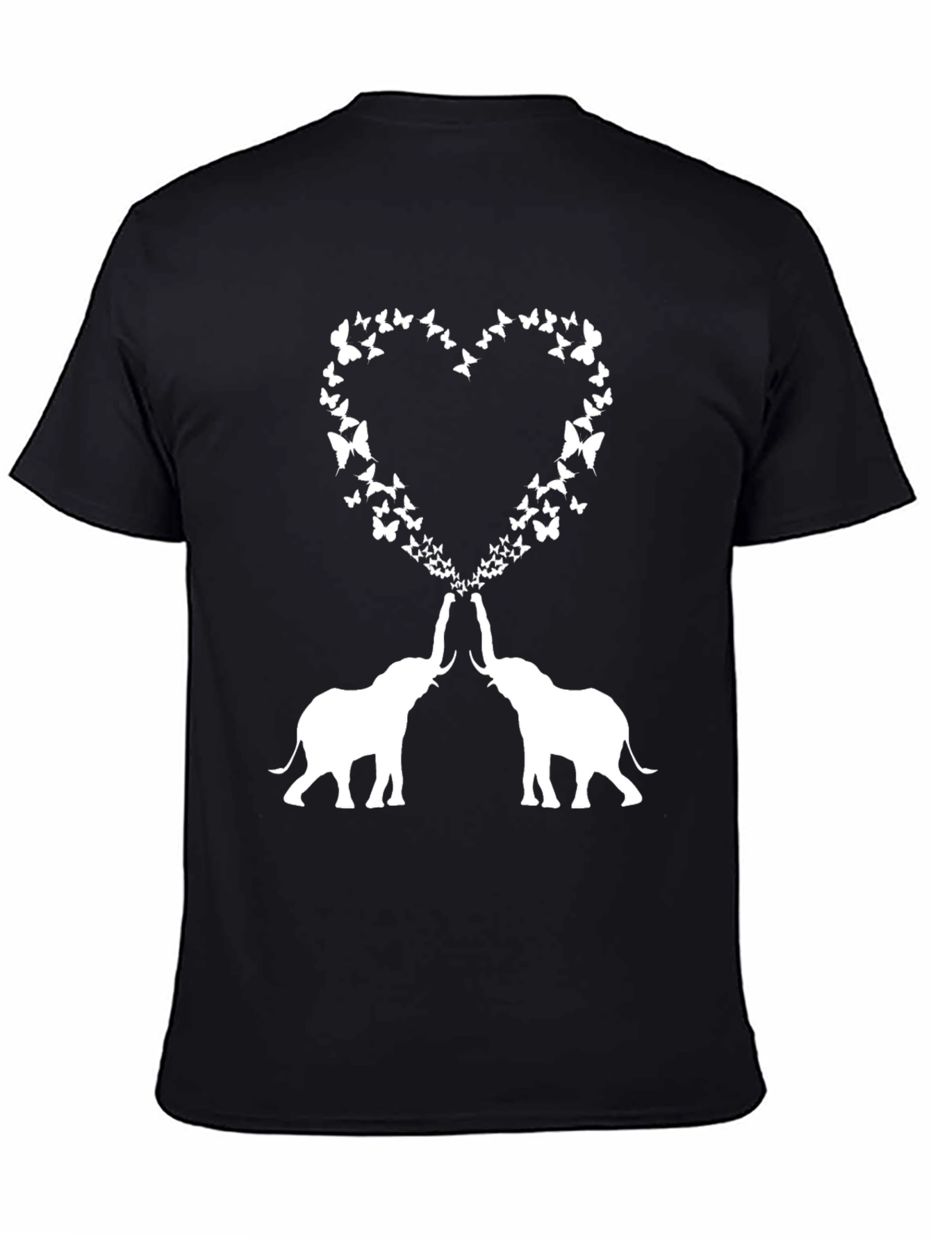 Elephant Butterfly Heart Graphic Tee