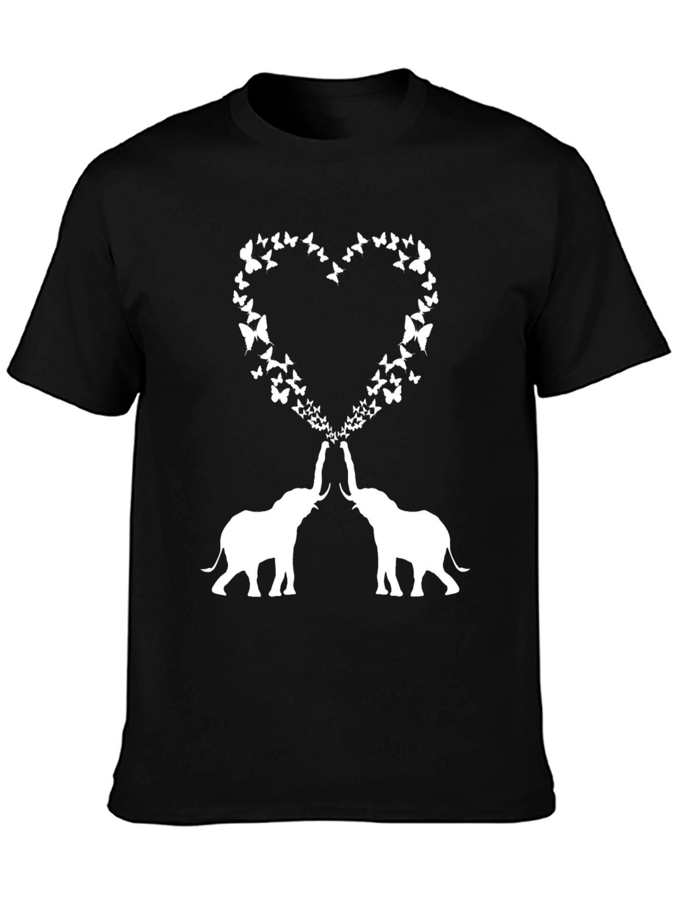 Elephant Butterfly Heart Graphic Tee