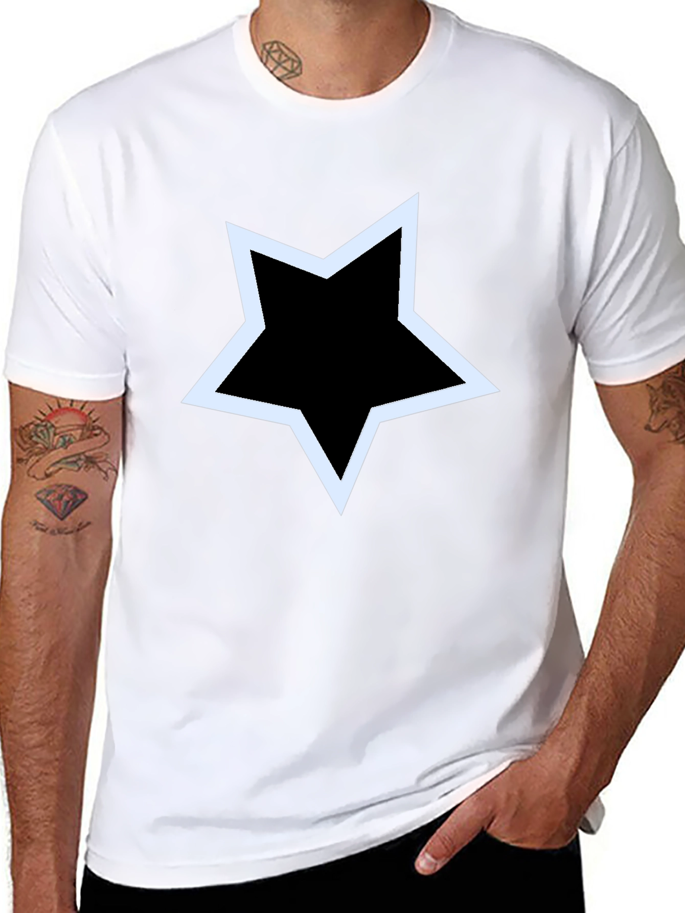 Star Graphic Black T-Shirt - Casual Style