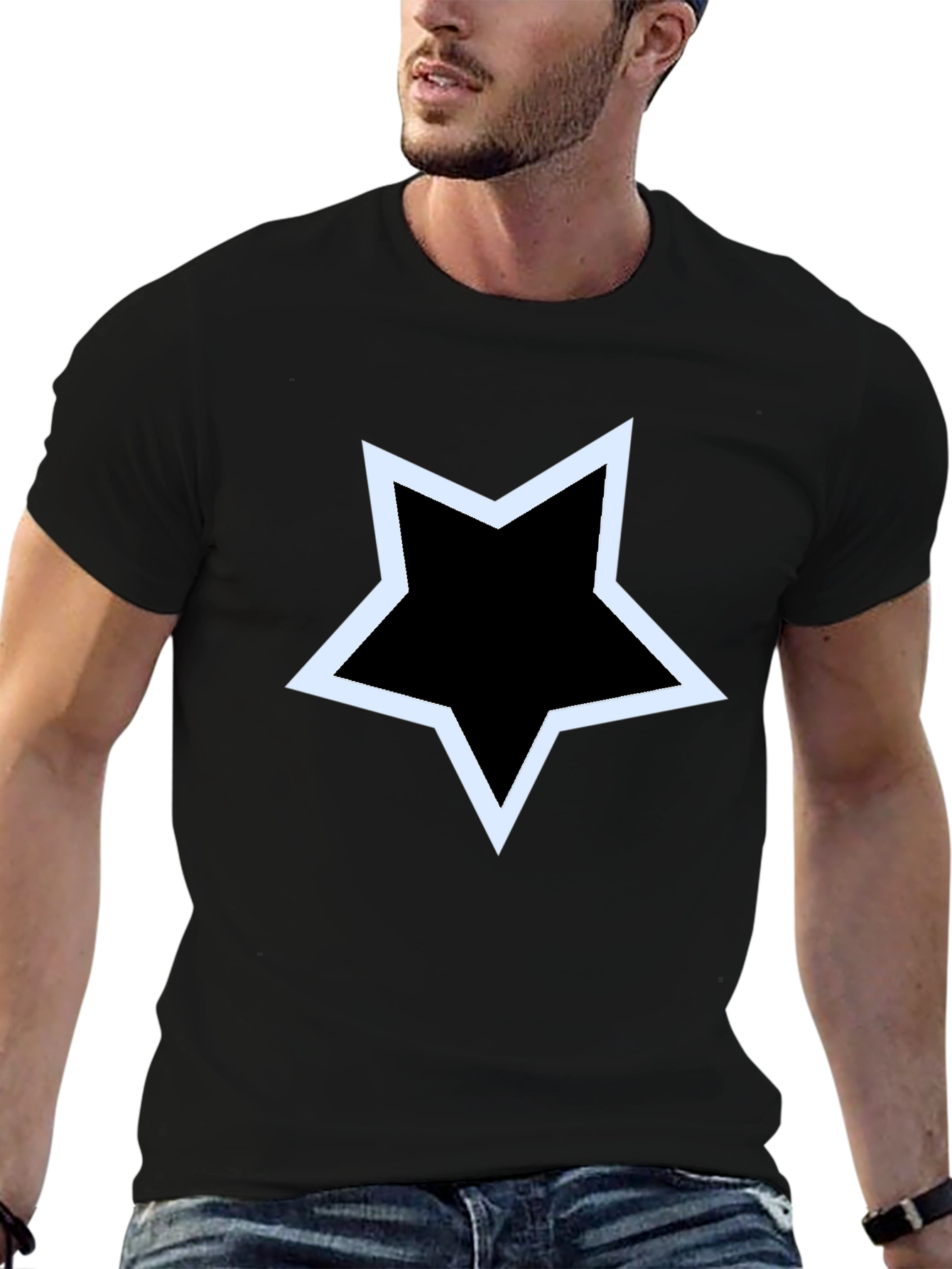 Star Graphic Black T-Shirt - Casual Style