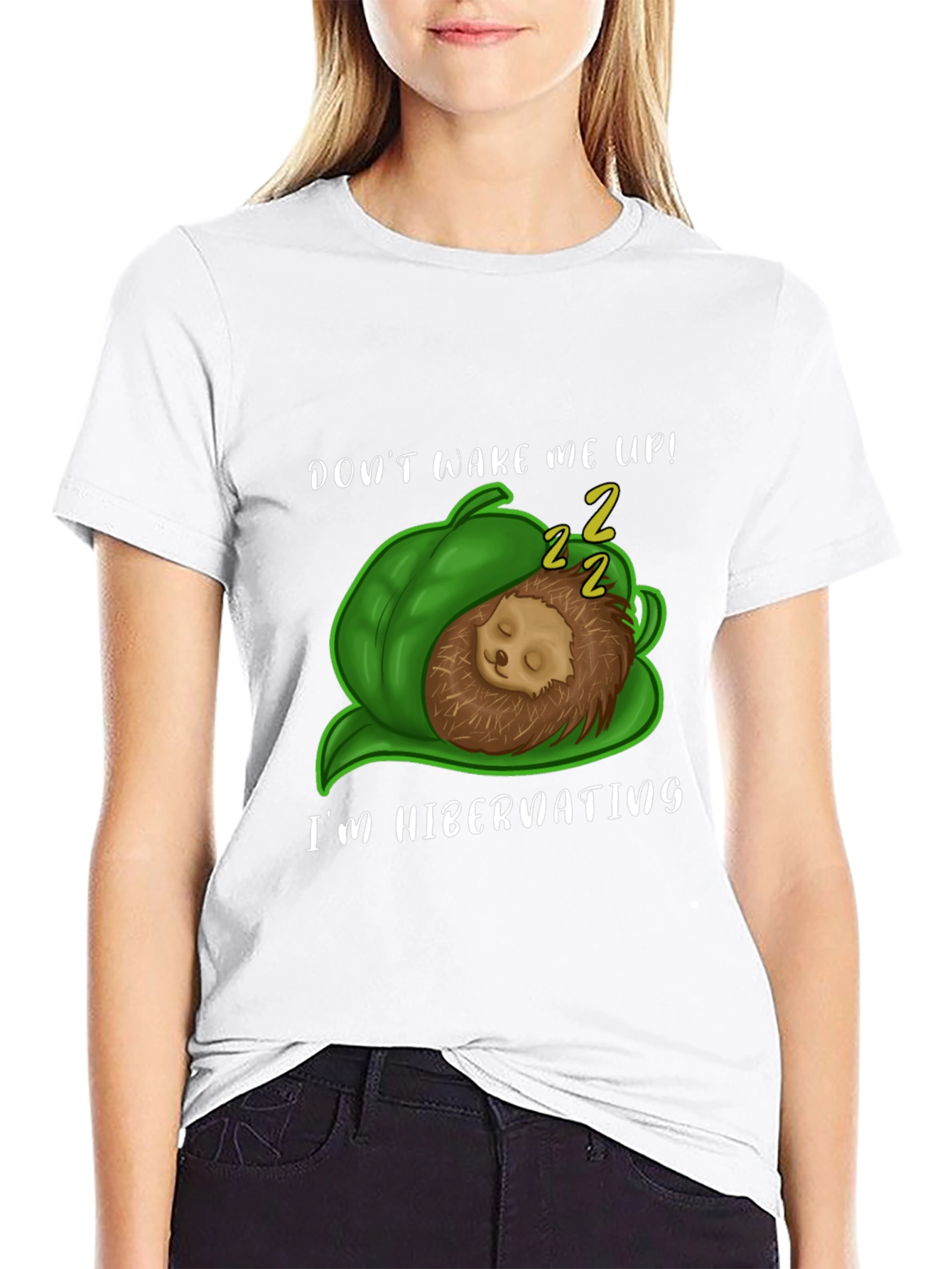 Hibernating Hedgehog T-Shirt - Cute Animal Tee