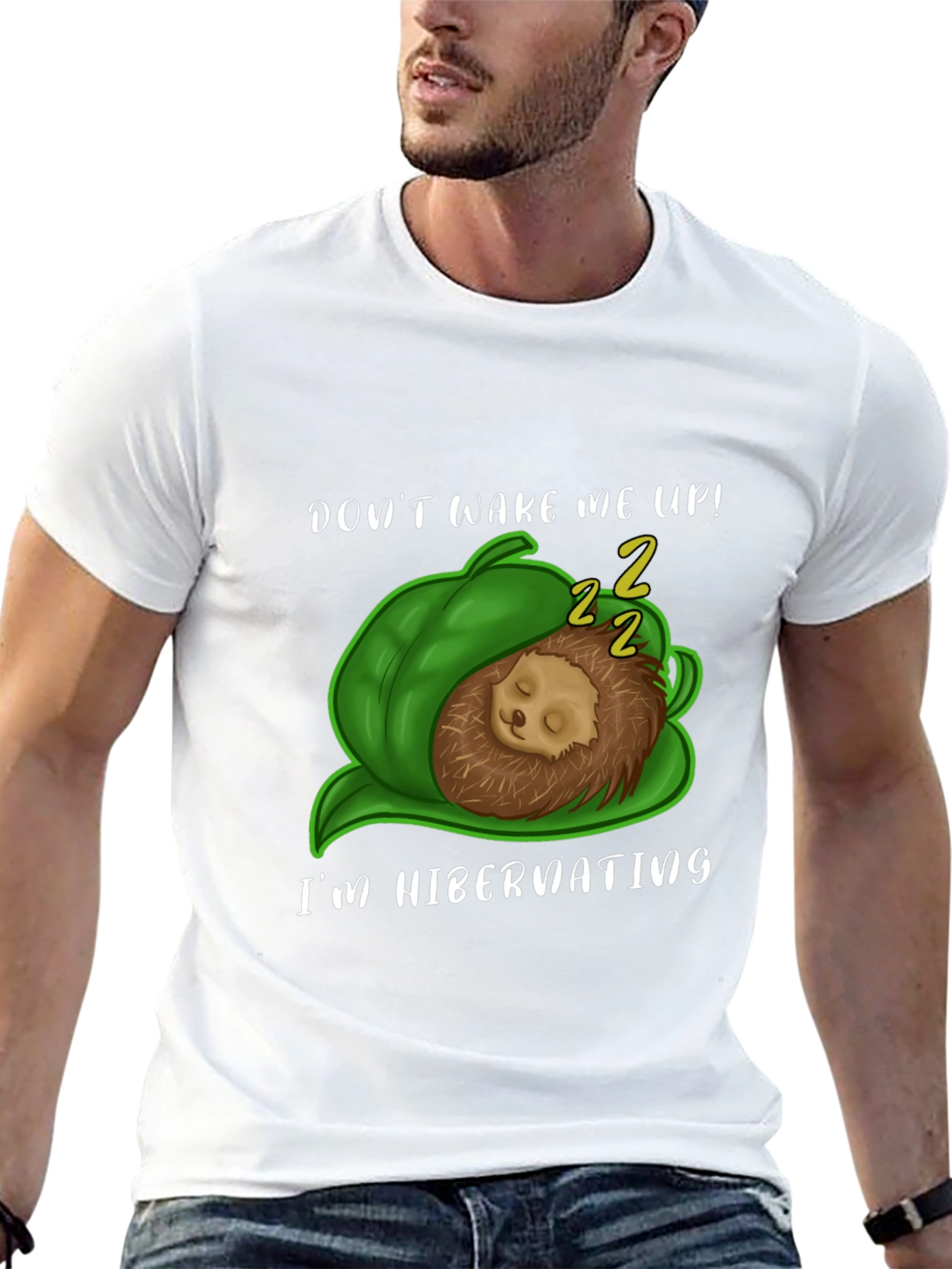 Hibernating Hedgehog T-Shirt - Cute Animal Tee