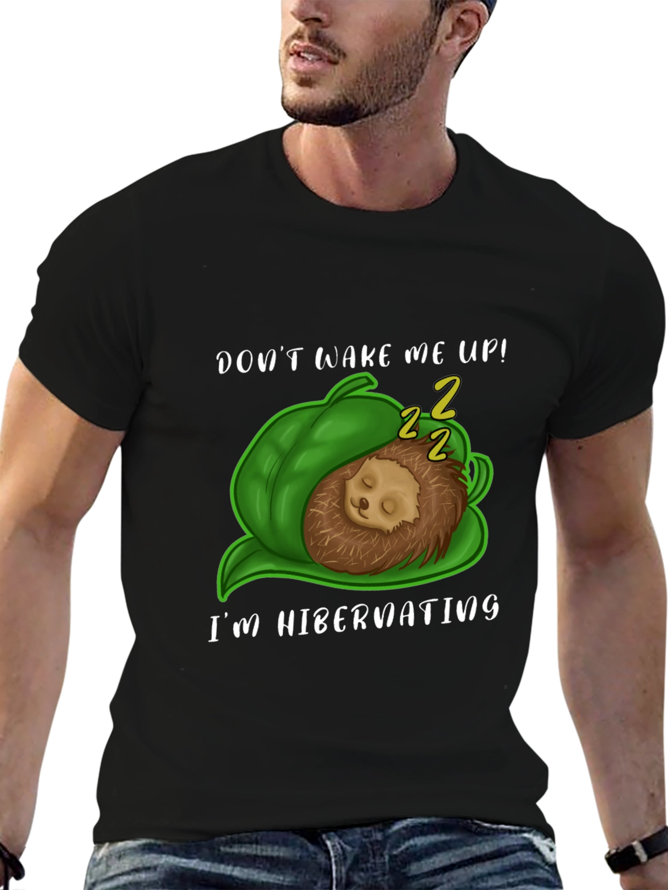 Hibernating Hedgehog T-Shirt - Cute Animal Tee