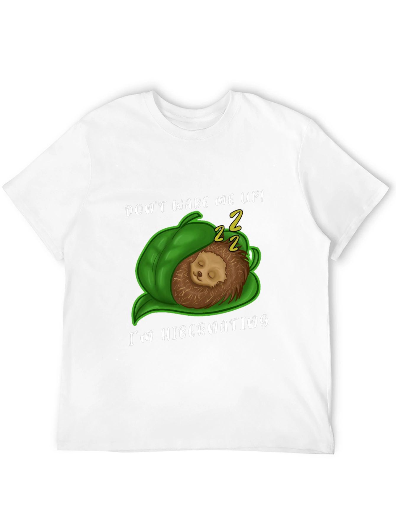 Hibernating Hedgehog T-Shirt - Cute Animal Tee