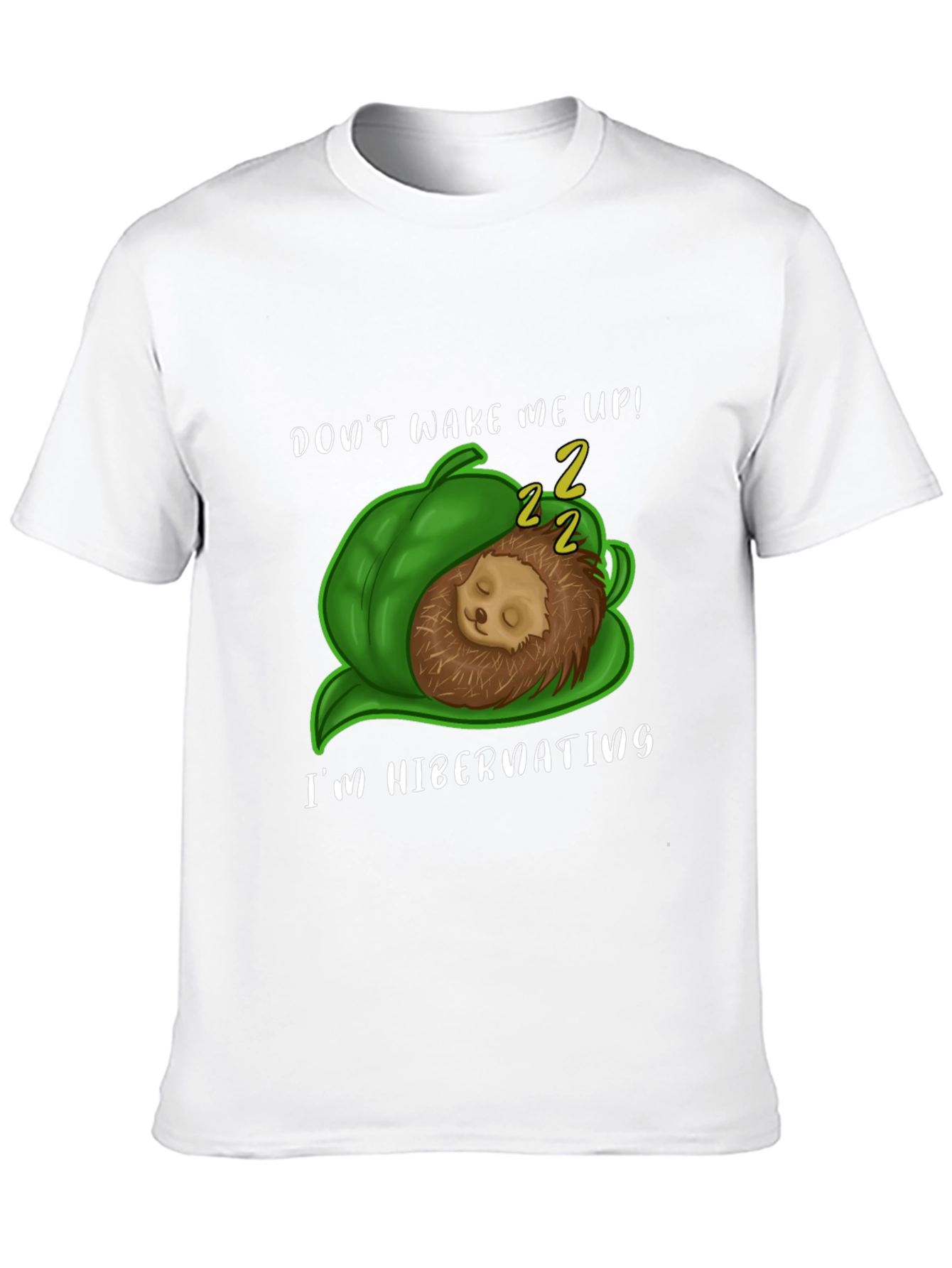 Hibernating Hedgehog T-Shirt - Cute Animal Tee