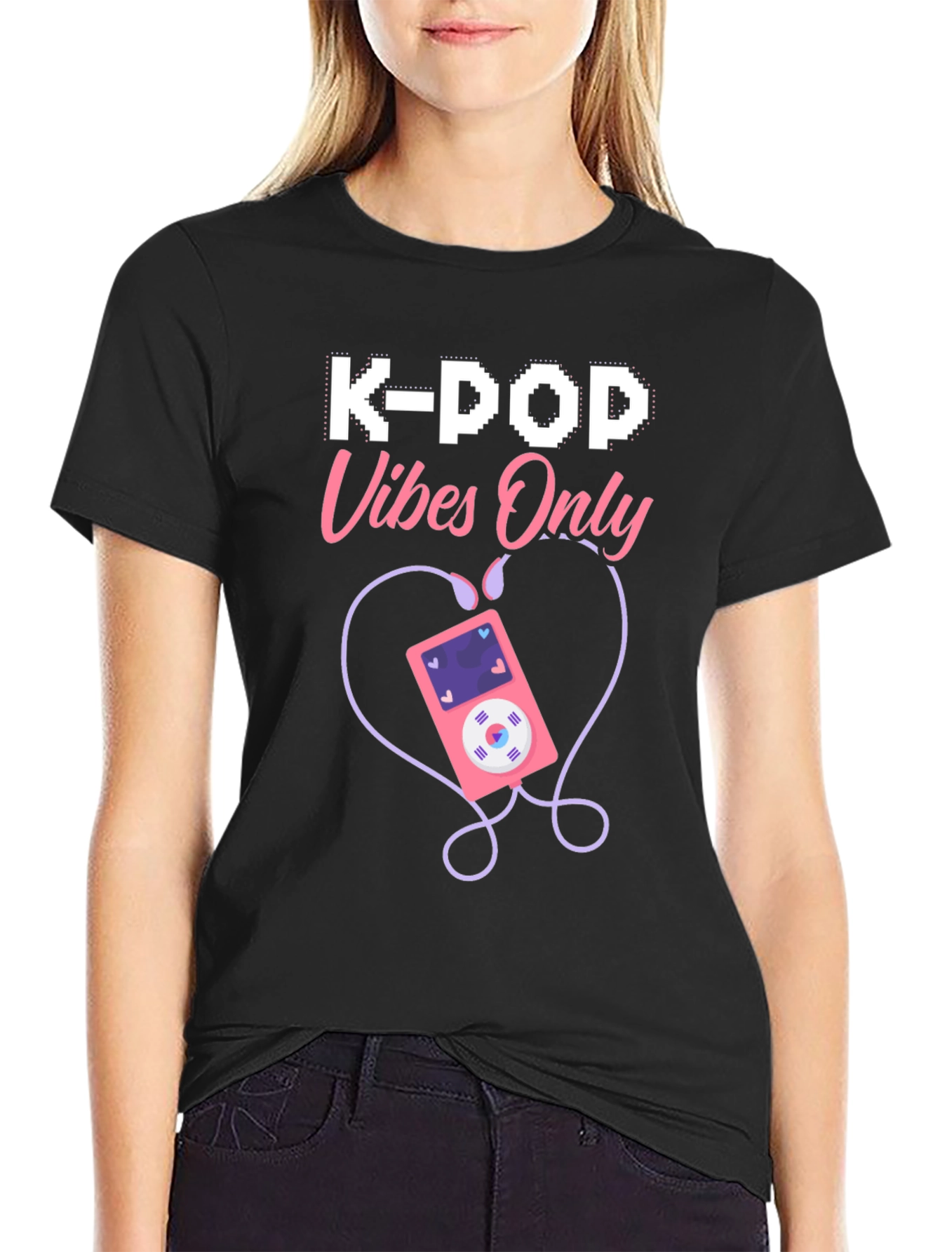 K-Pop Vibes Only Graphic T-Shirt