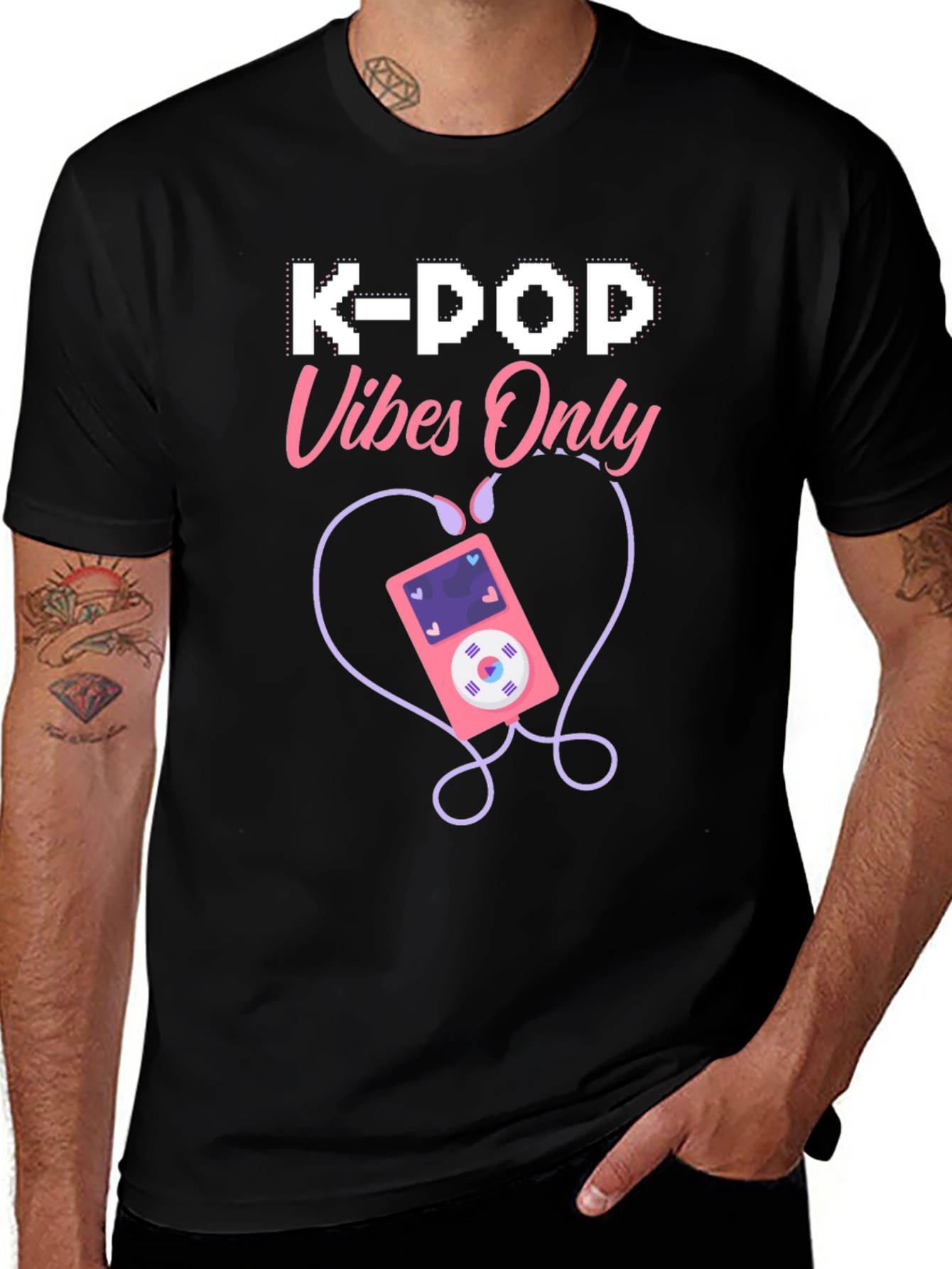 K-Pop Vibes Only Graphic T-Shirt