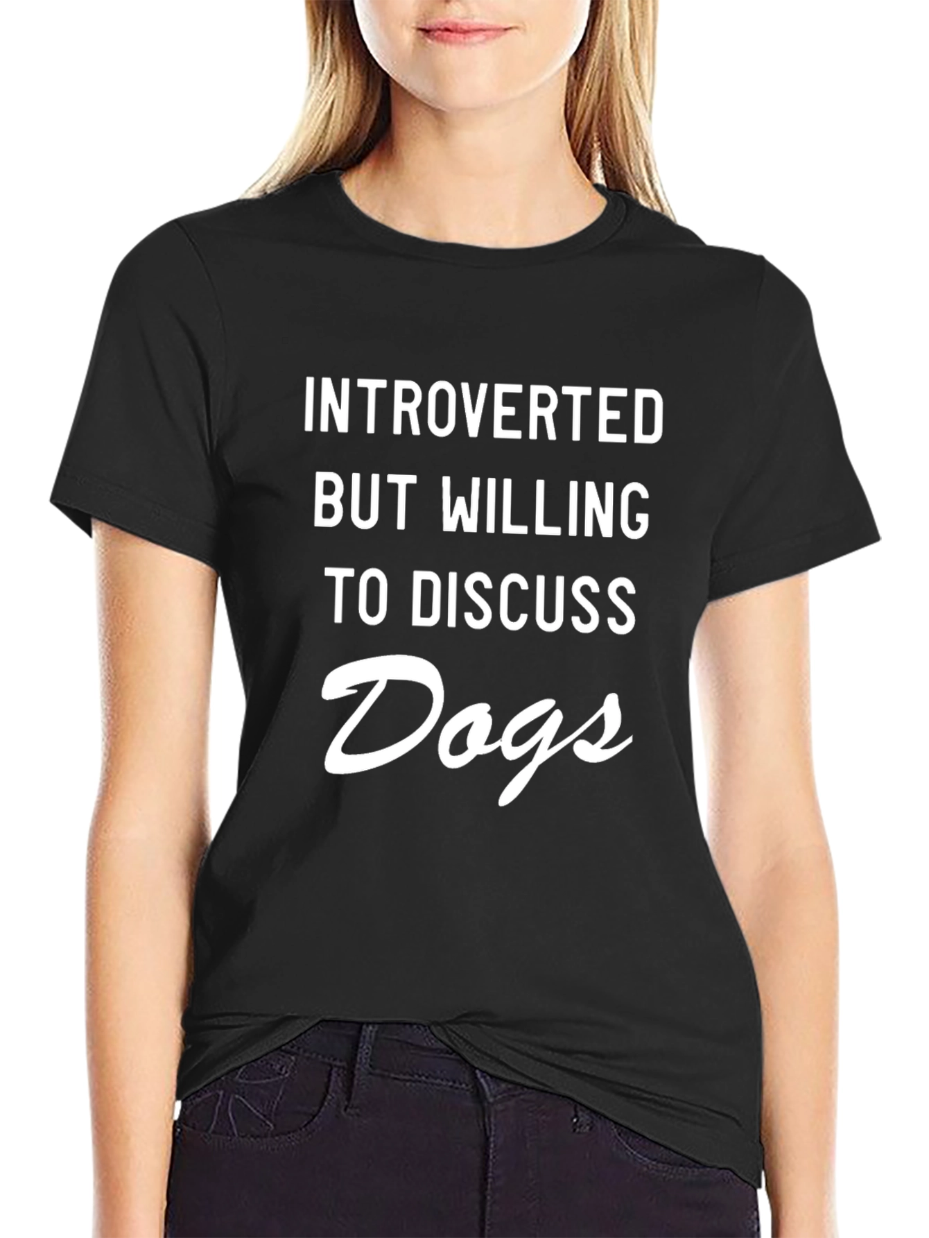 Introverted Dogs Graphic Tee - Black