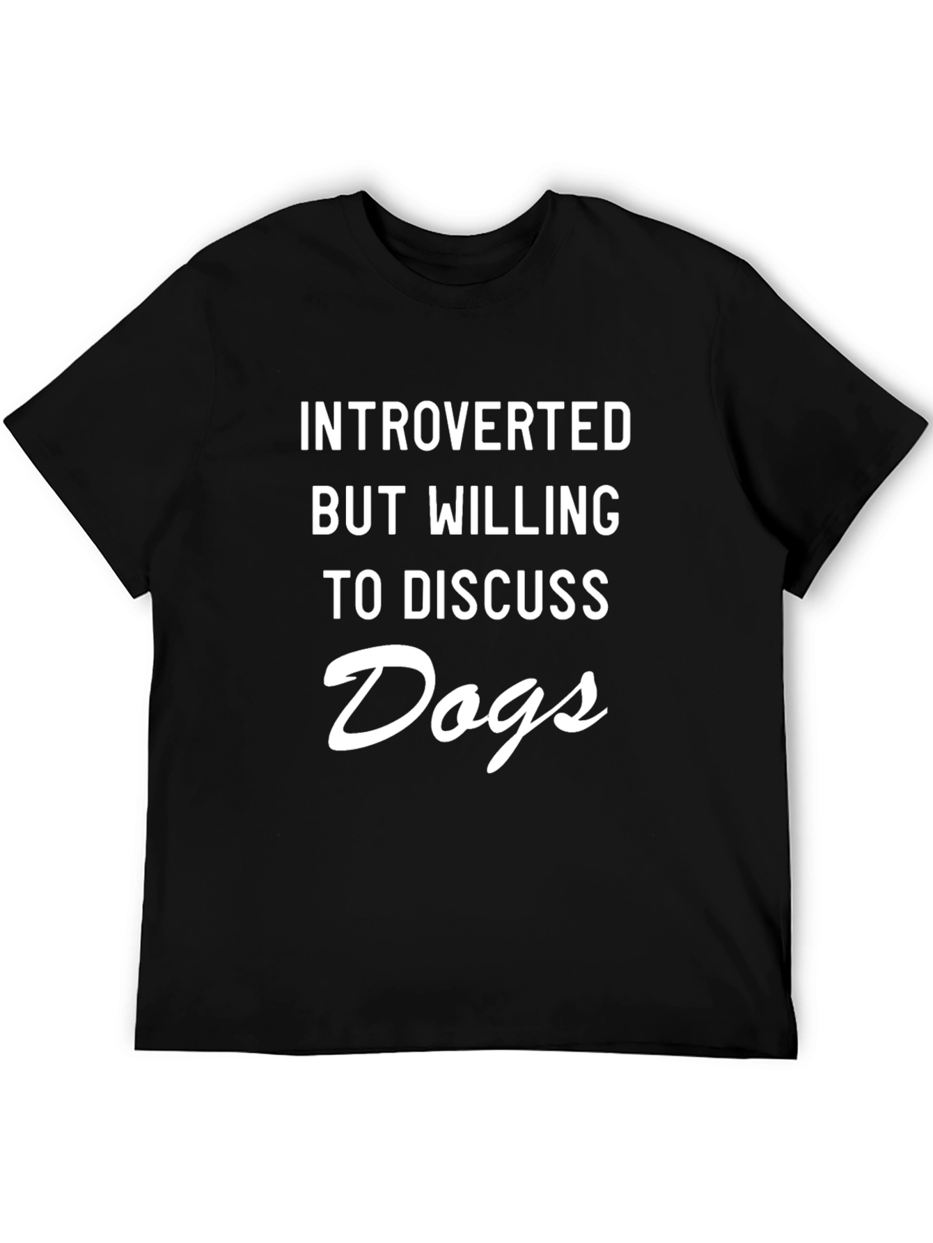 Introverted Dogs Graphic Tee - Black