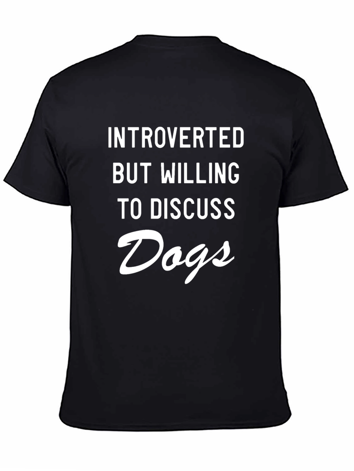 Introverted Dogs Graphic Tee - Black