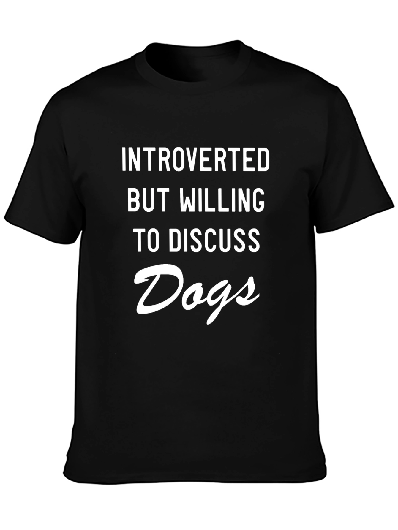 Introverted Dogs Graphic Tee - Black