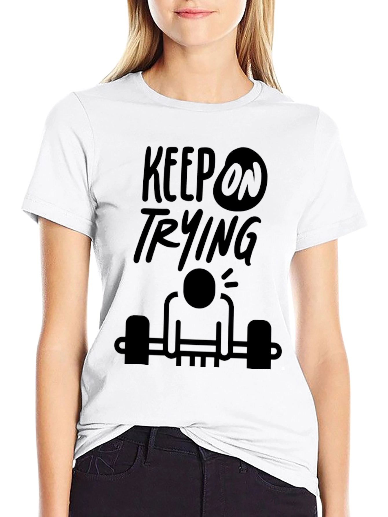 Motivational Keep On Trying Gym Workout T-Shirt