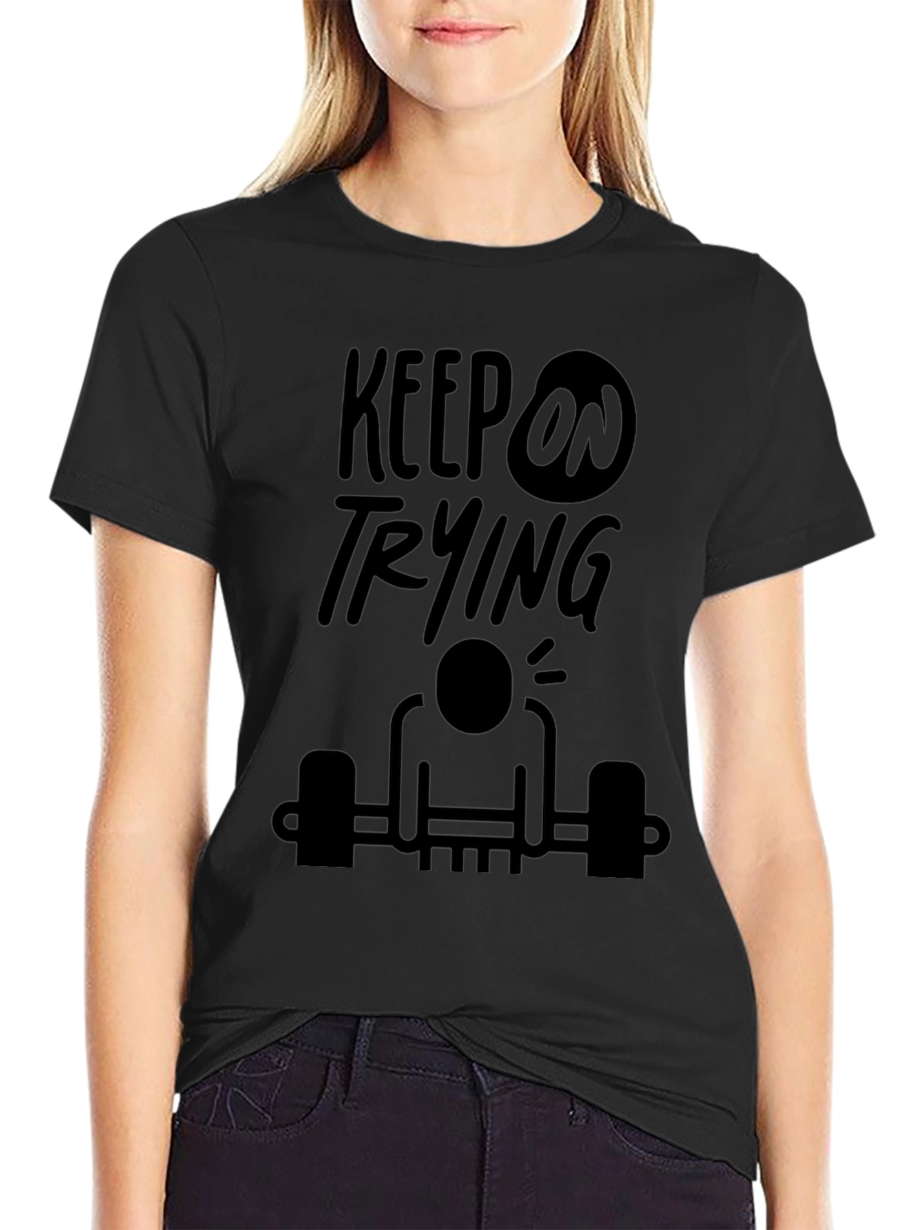Motivational Keep On Trying Gym Workout T-Shirt