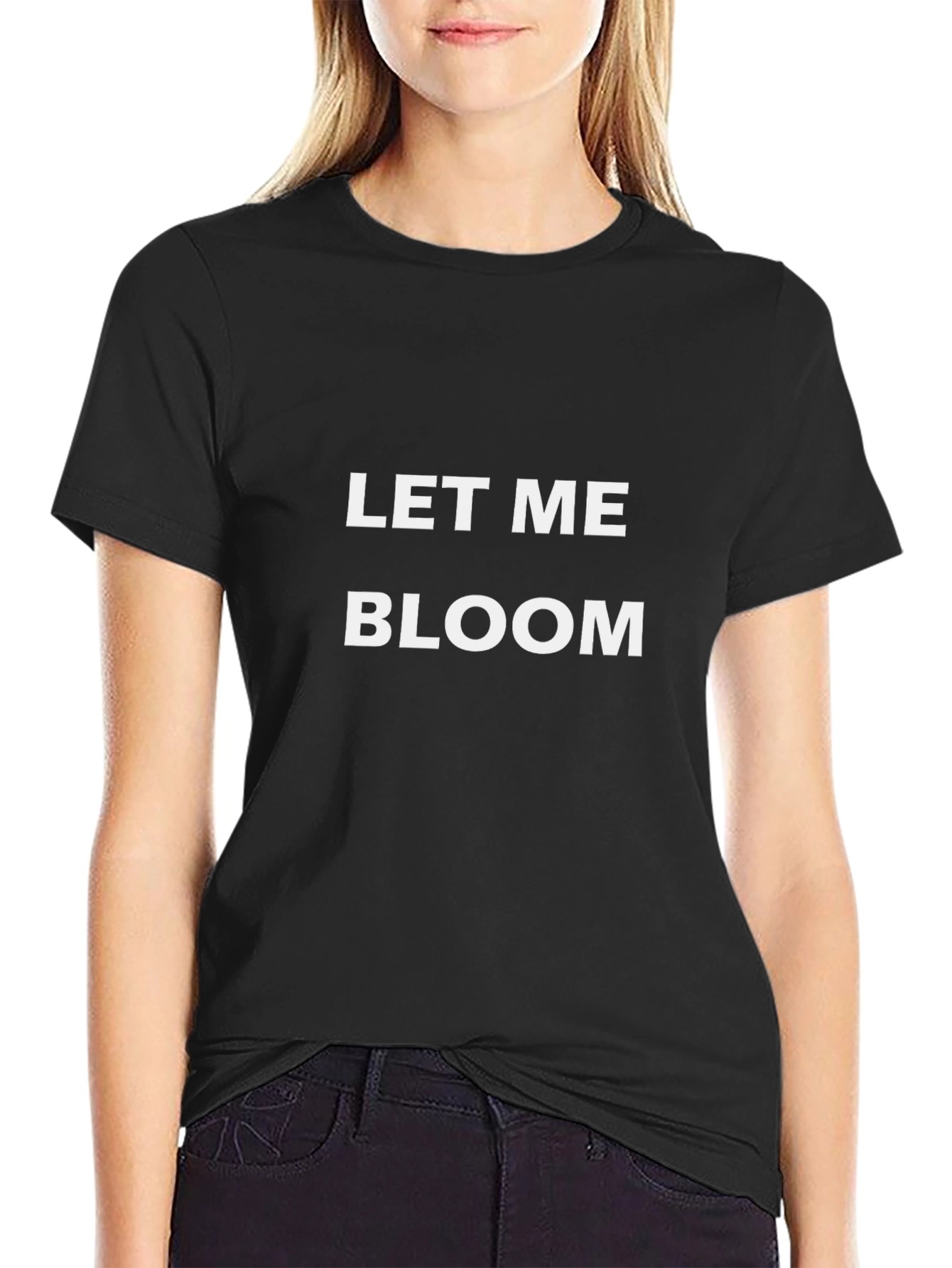Let Me Bloom Black Graphic Tee