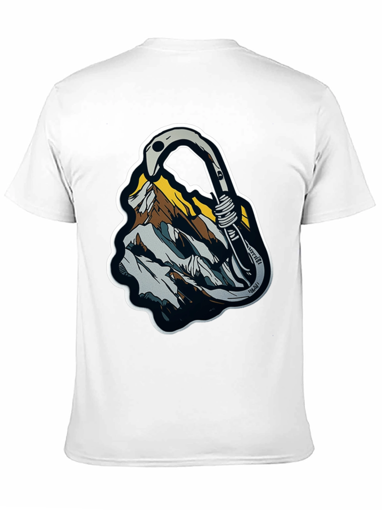 Mountain Climbing Carabiner Graphic Tee - Black