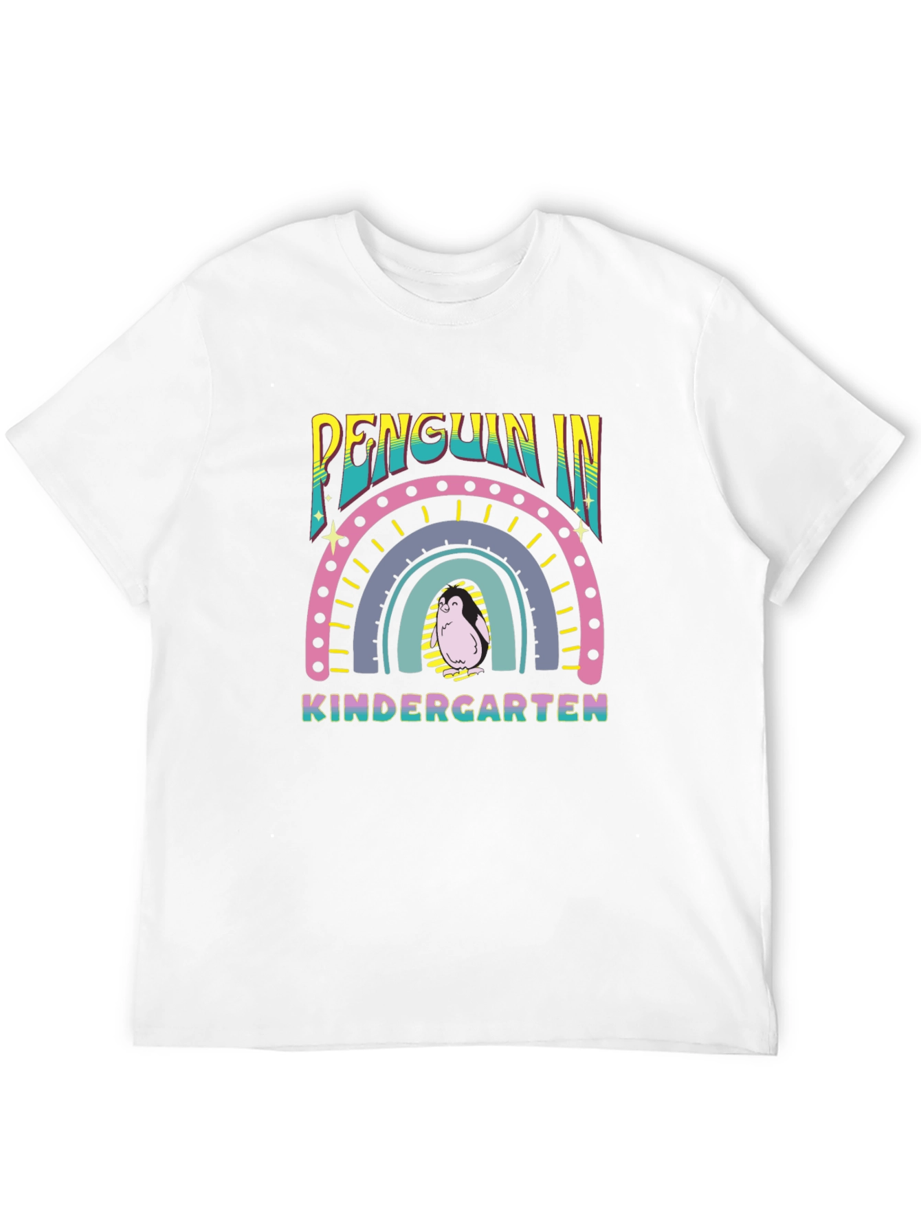 Penguin Kindergarten Rainbow T-Shirt