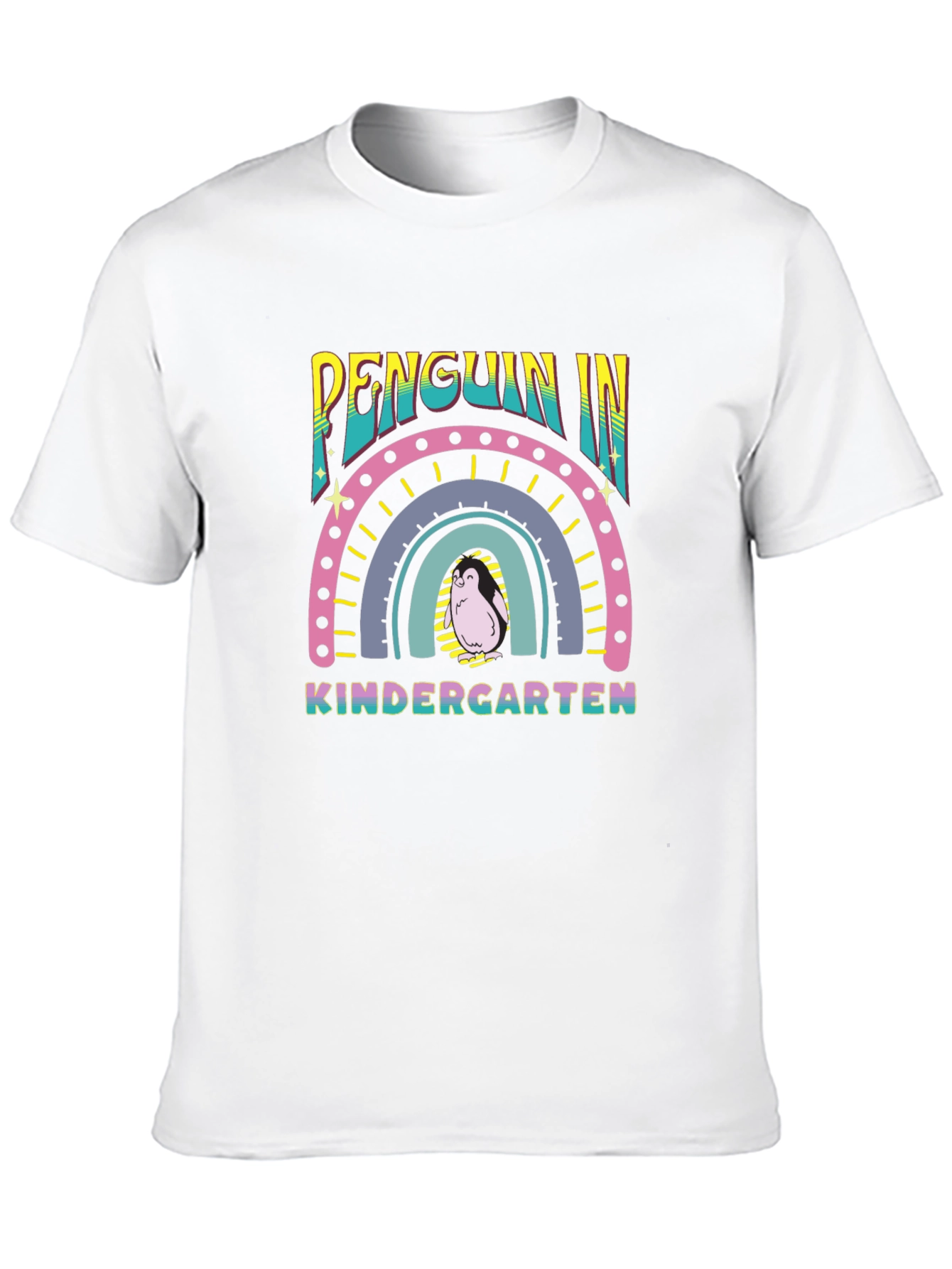 Penguin Kindergarten Rainbow T-Shirt