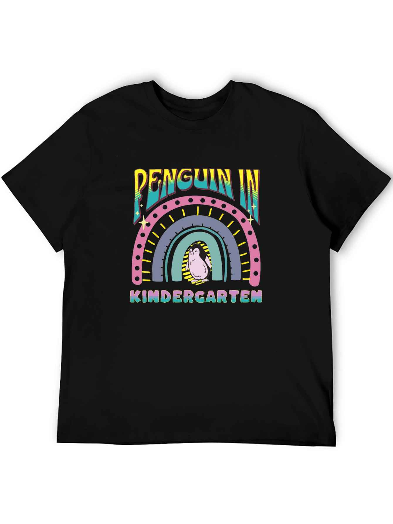 Penguin Kindergarten Rainbow T-Shirt