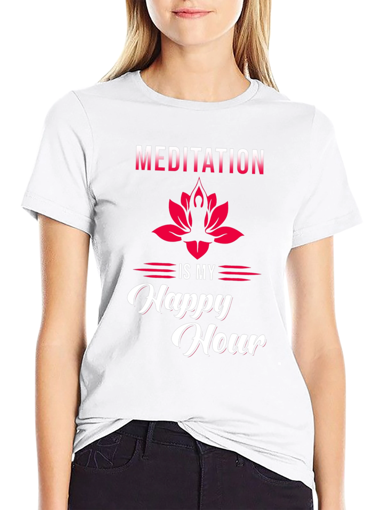 Meditation is My Happy Hour Graphic Tee