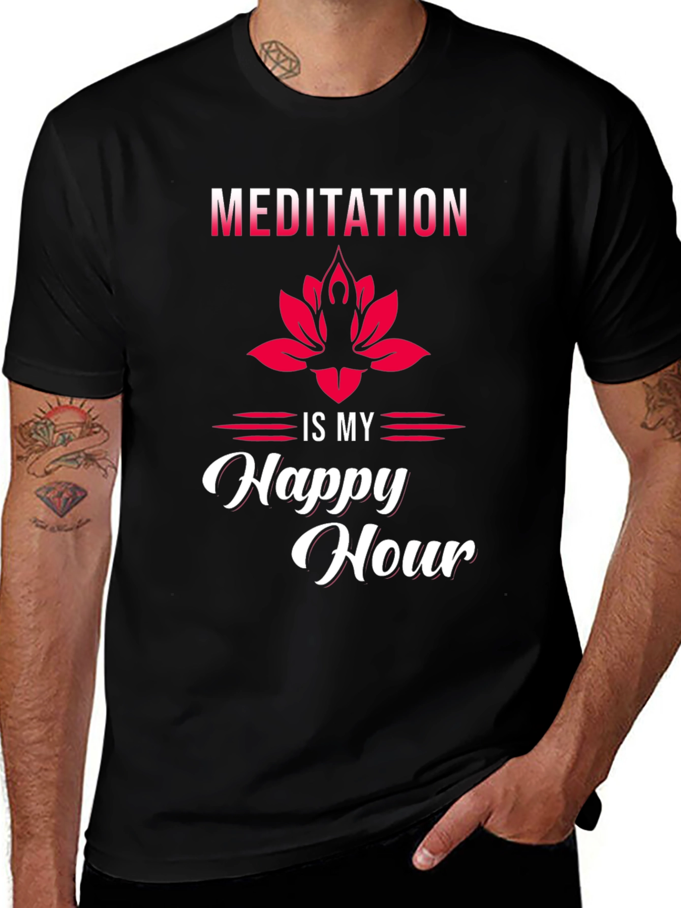 Meditation is My Happy Hour Graphic Tee