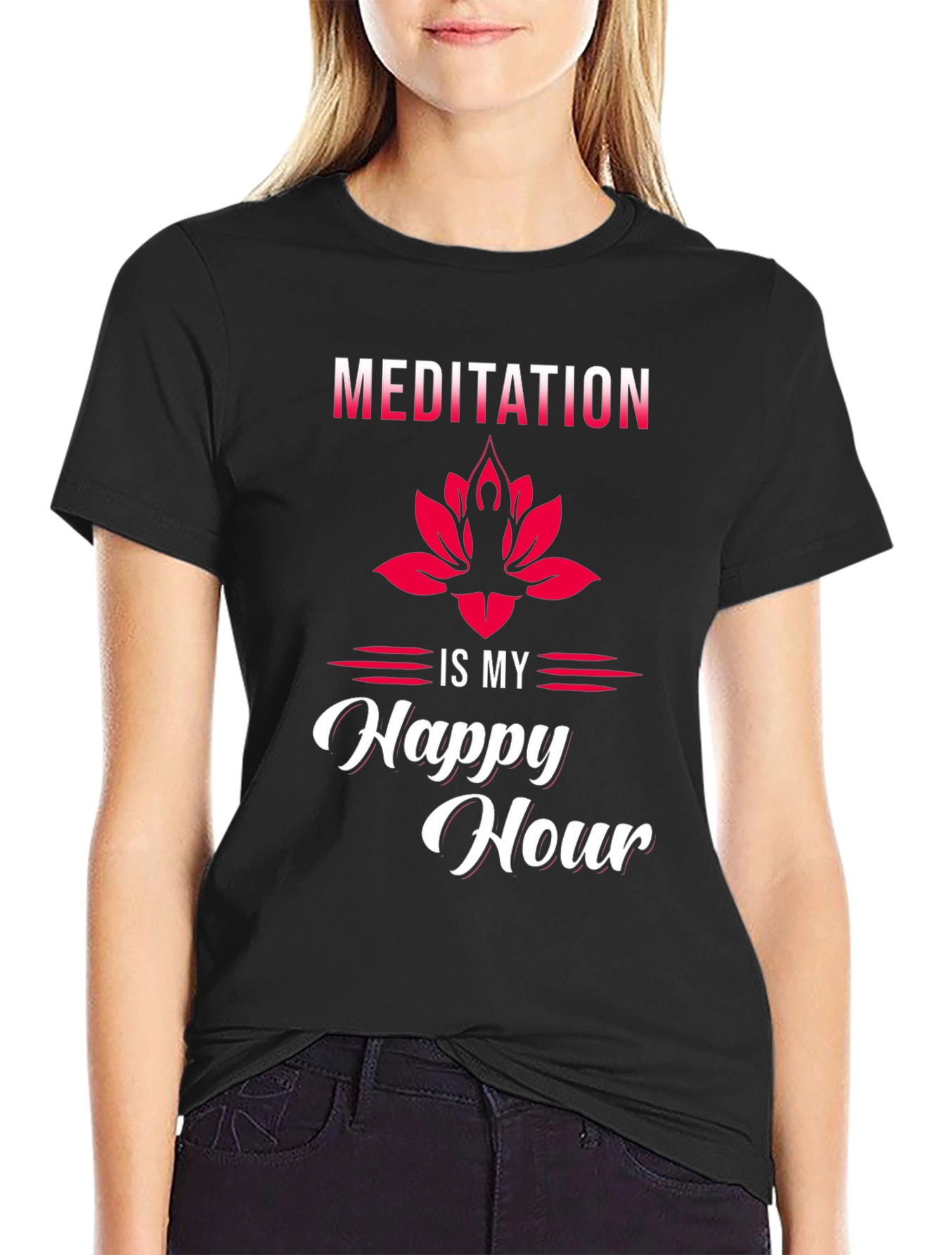 Meditation is My Happy Hour Graphic Tee