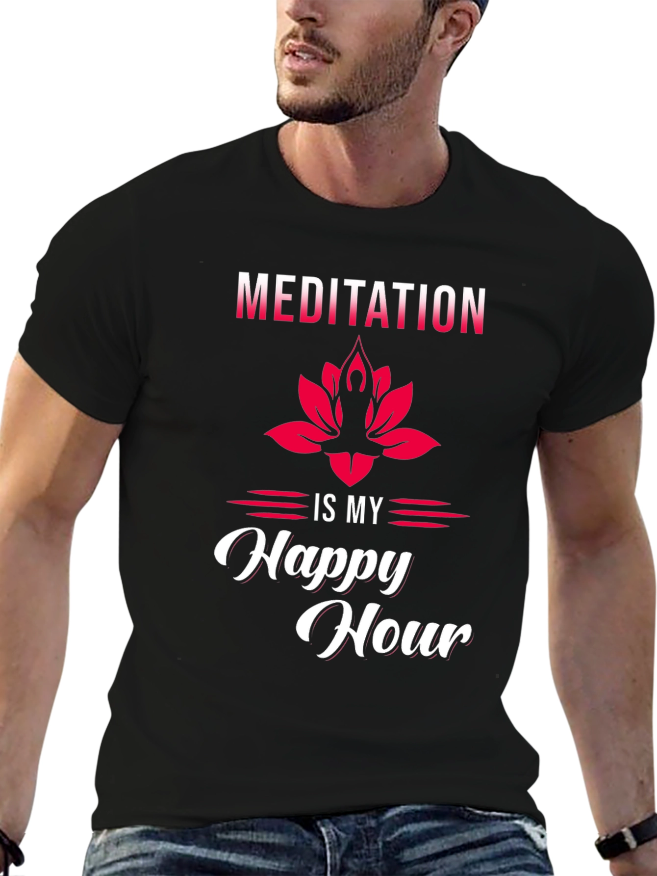 Meditation is My Happy Hour Graphic Tee