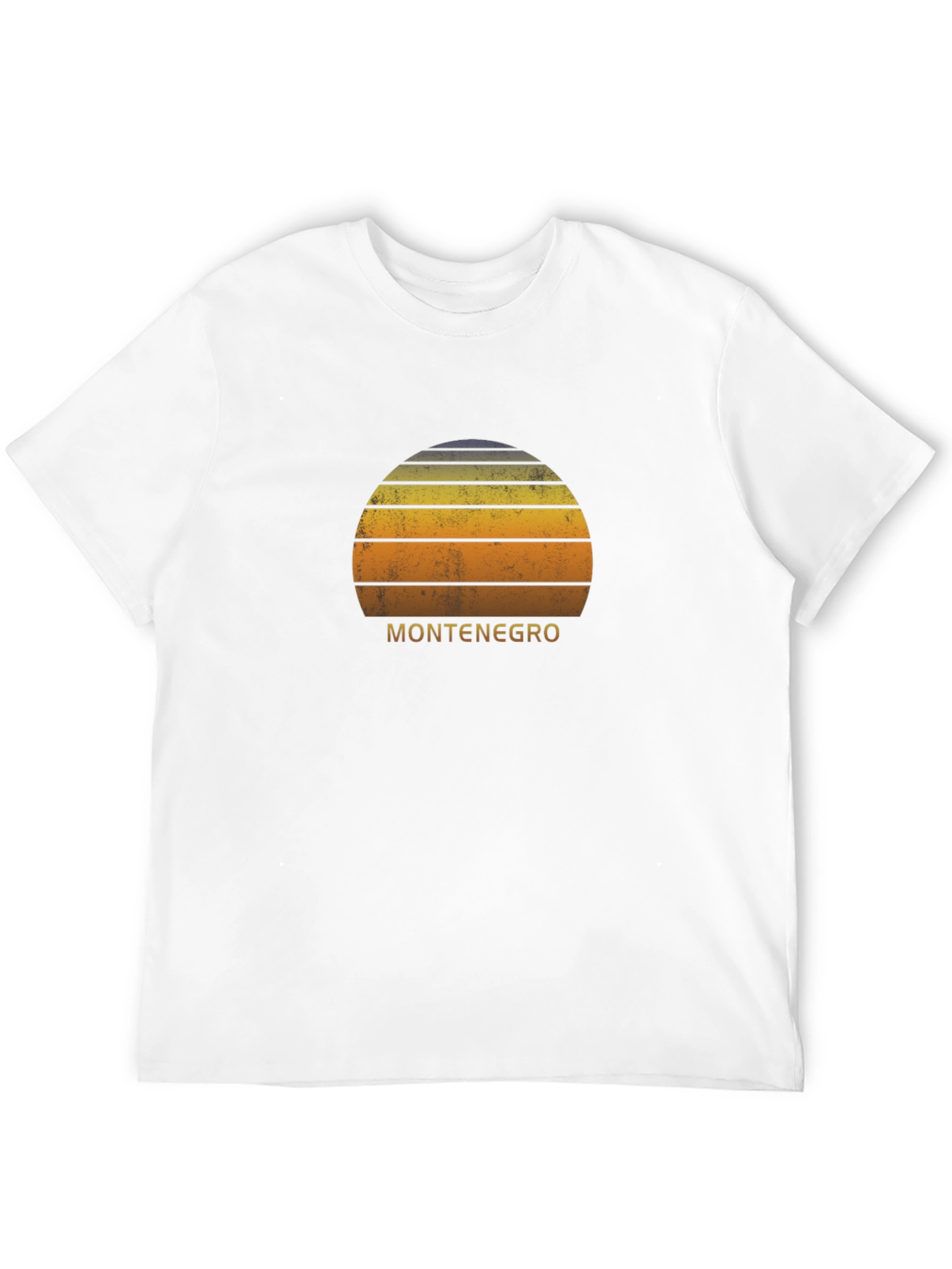 Montenegro Retro Sunset Black T-Shirt