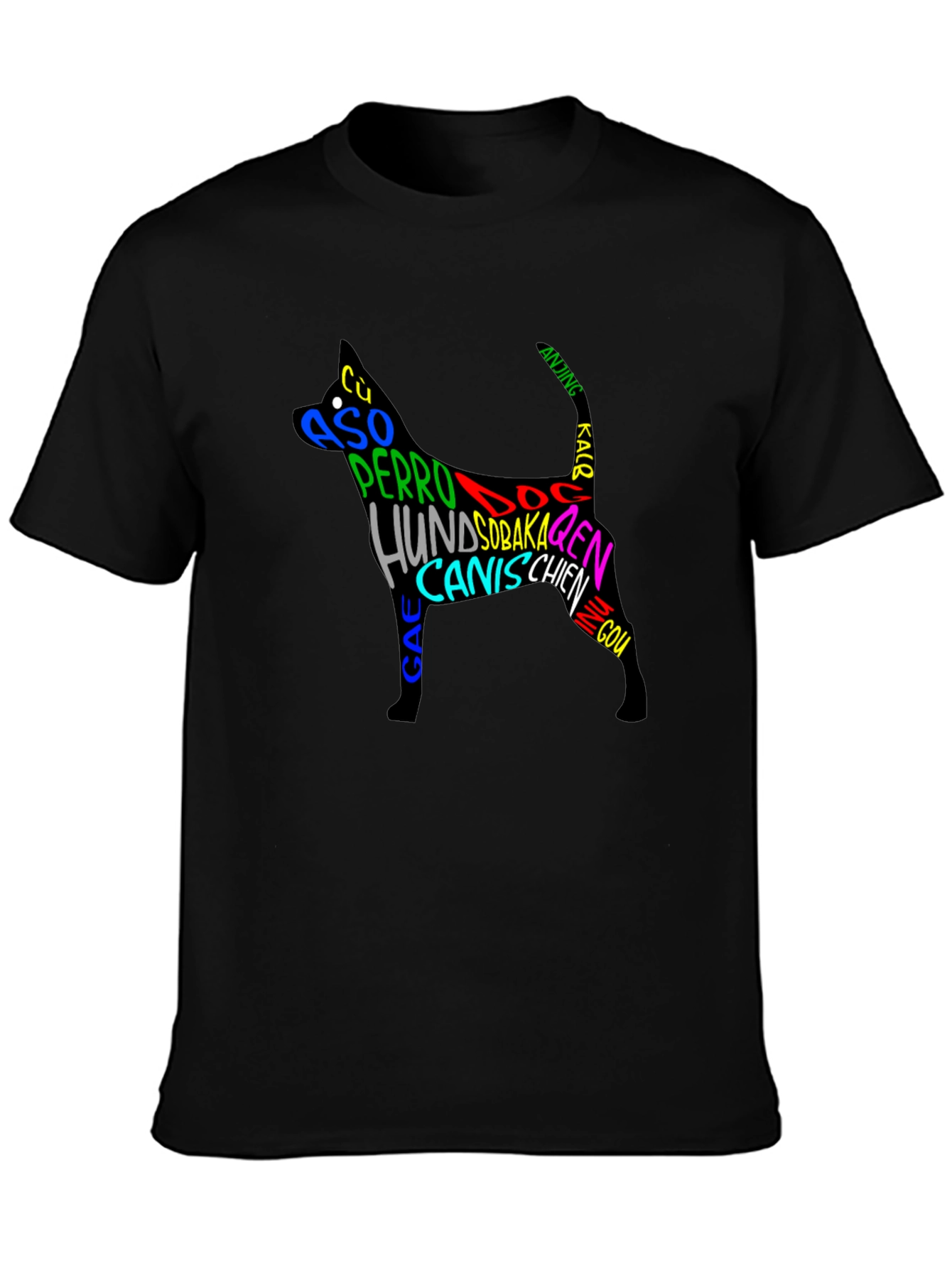 Dog Breeds Black T-Shirt