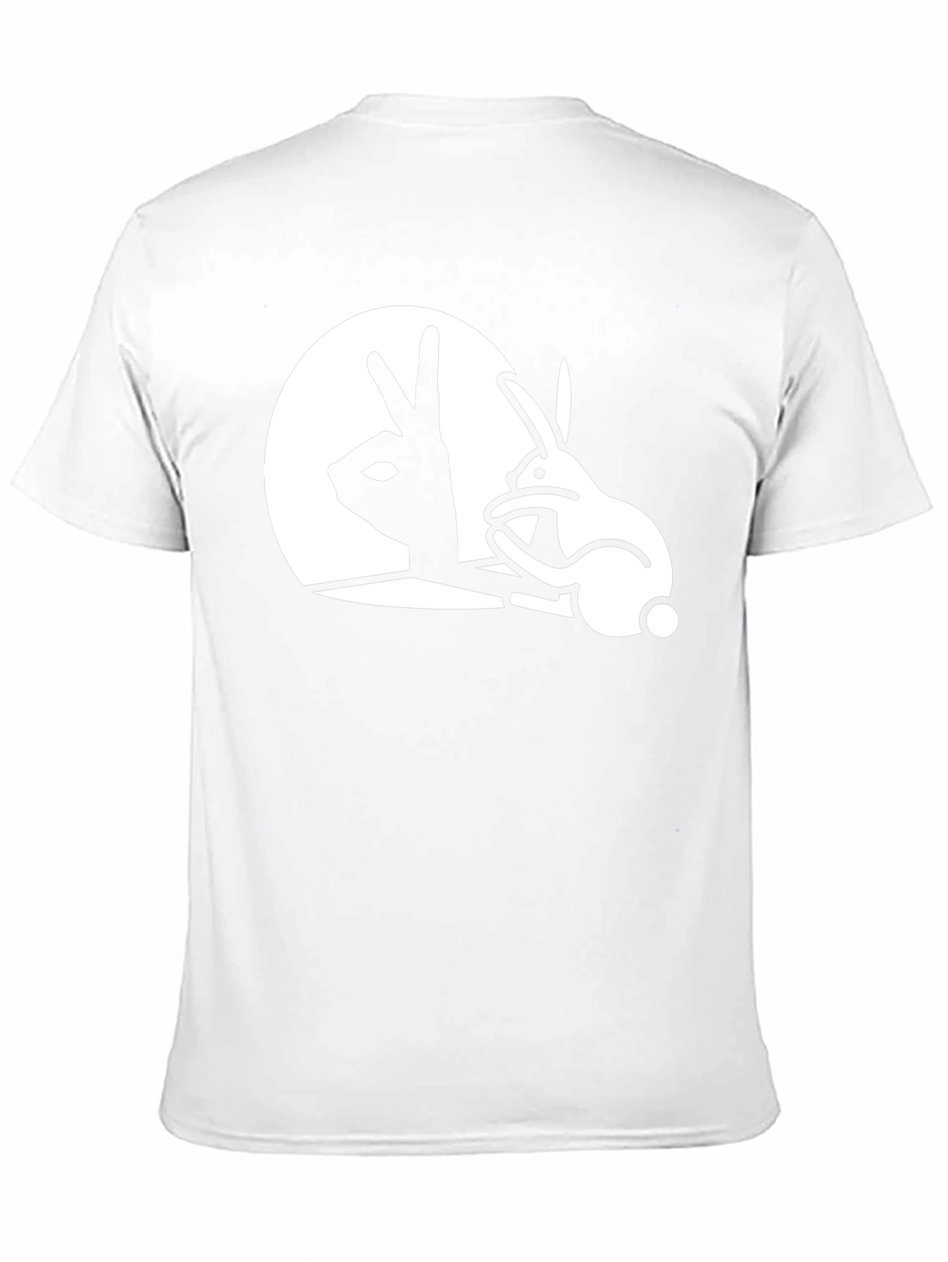 Shadow Bunny Graphic T-Shirt - Black