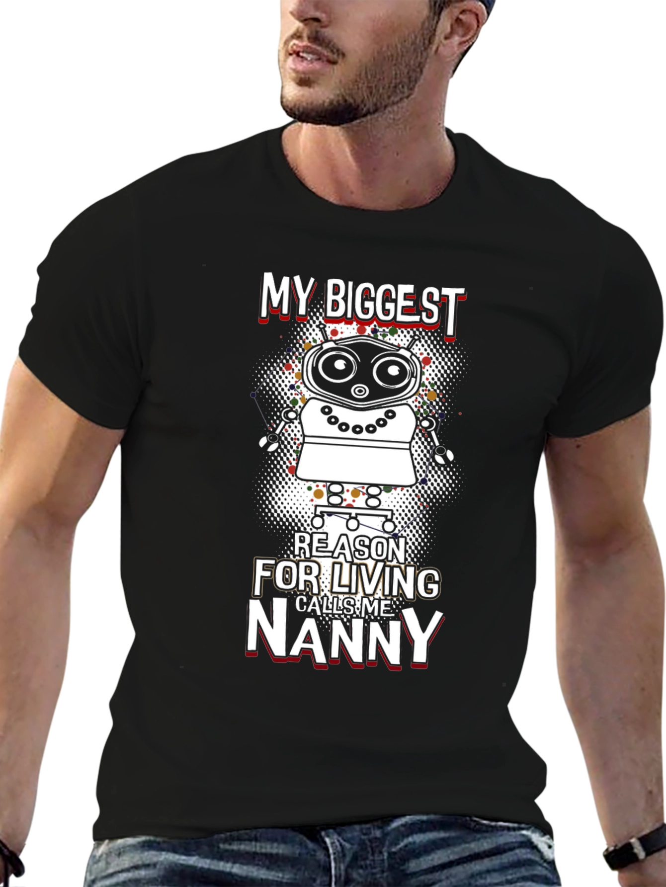 My Biggest Reason Robot Graphic T-Shirt