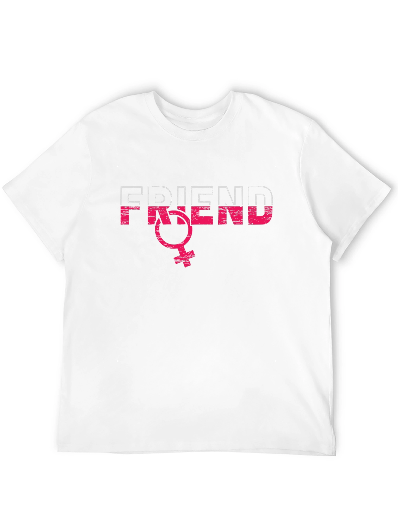 Friend Gender Symbol T-Shirt - Black Crew Neck Tee