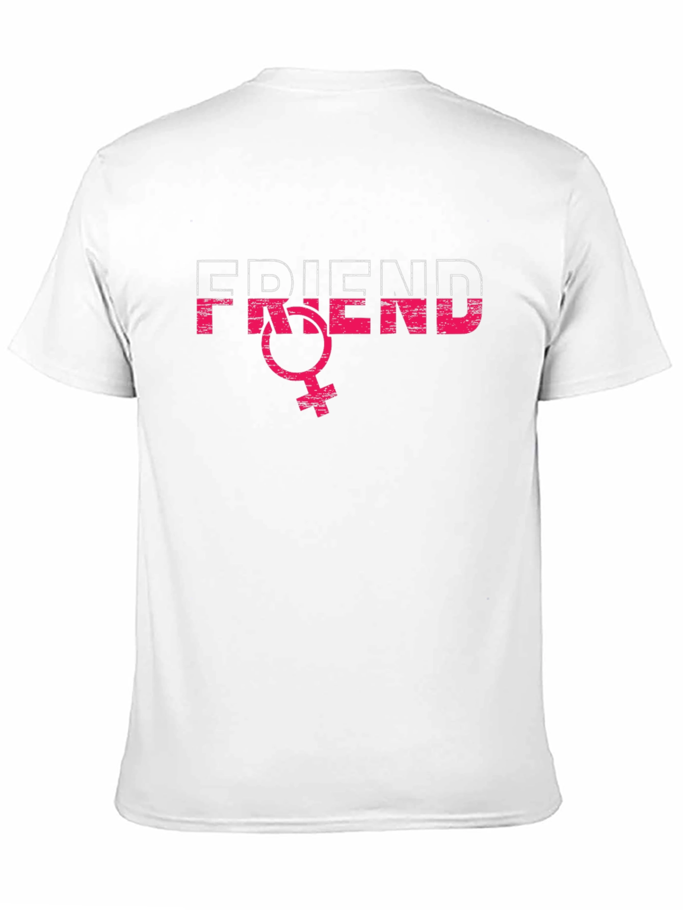 Friend Gender Symbol T-Shirt - Black Crew Neck Tee