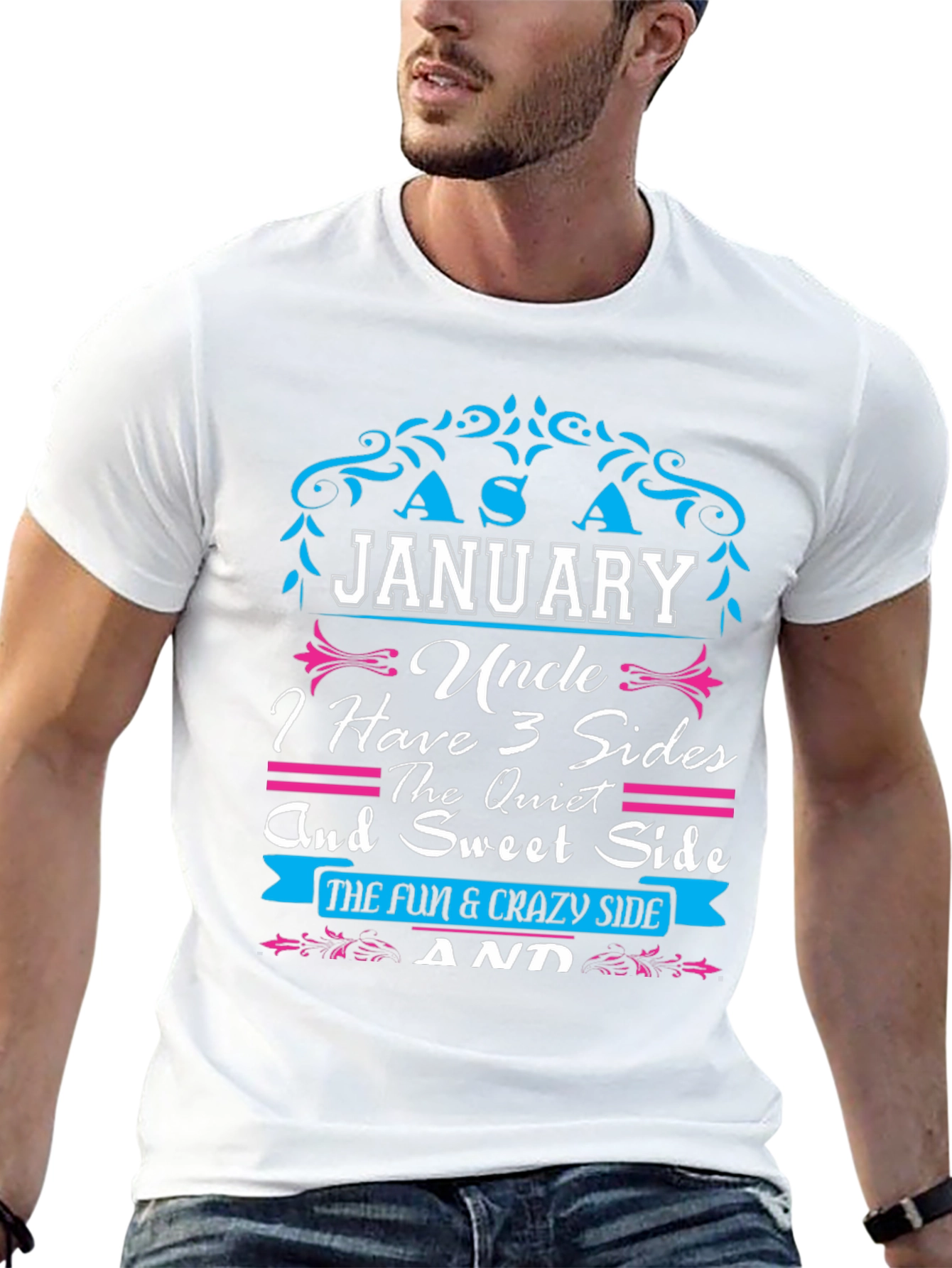 January Uncle: 3 Sides T-Shirt