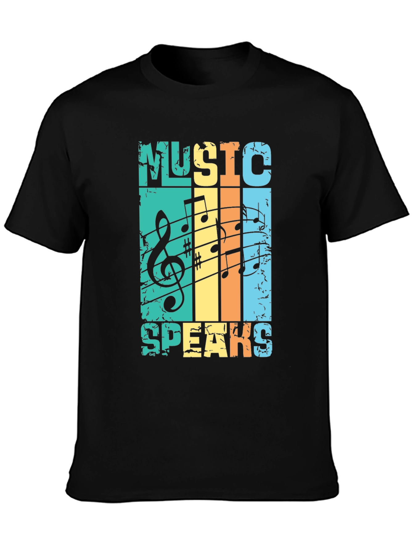 Music Speaks Retro Graphic Tee
