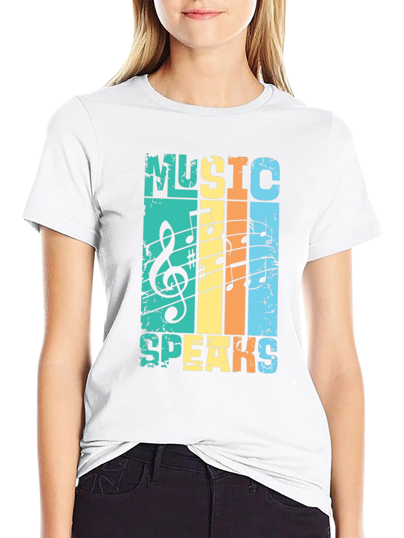 Music Speaks Retro Graphic Tee