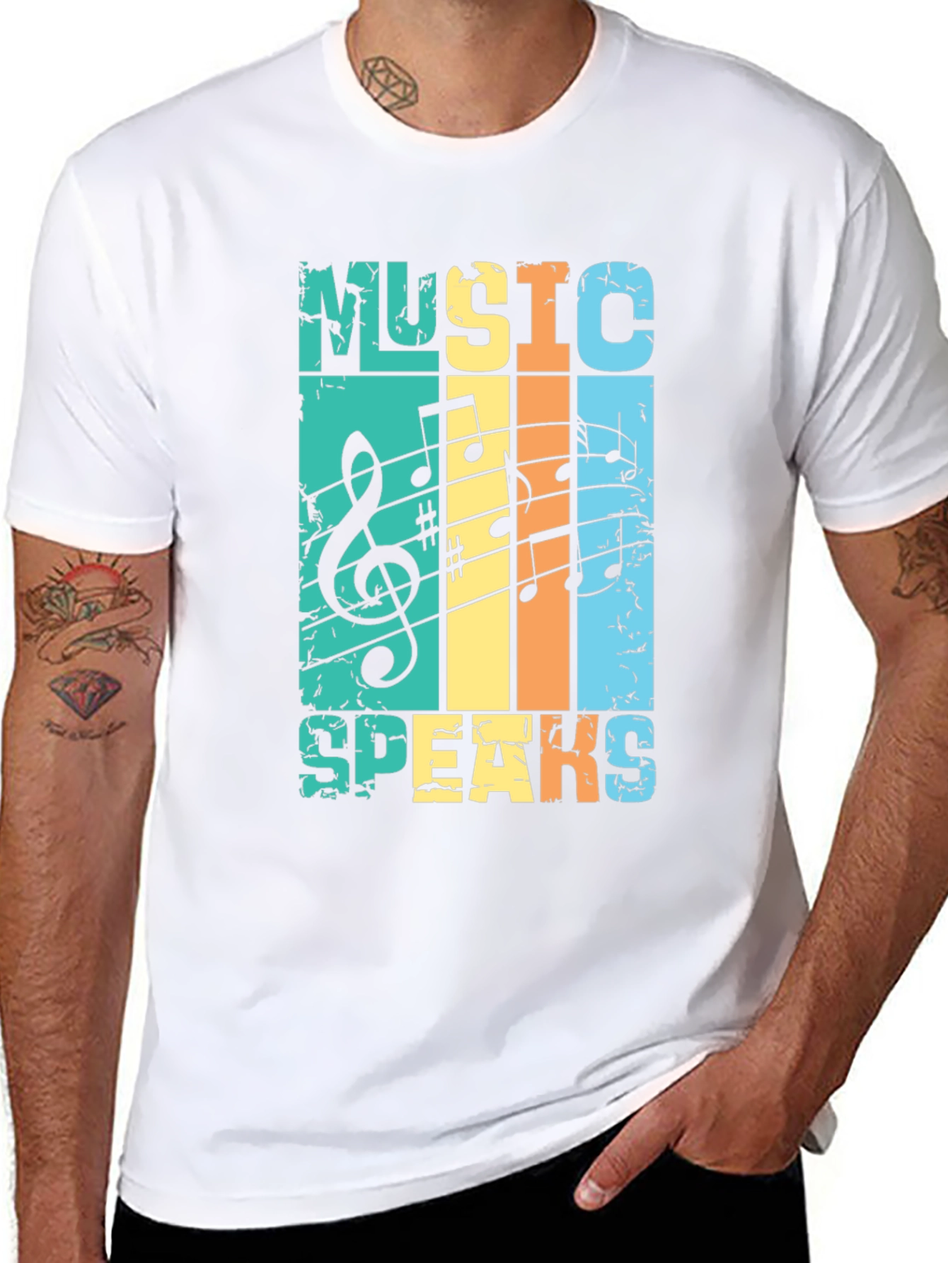Music Speaks Retro Graphic Tee