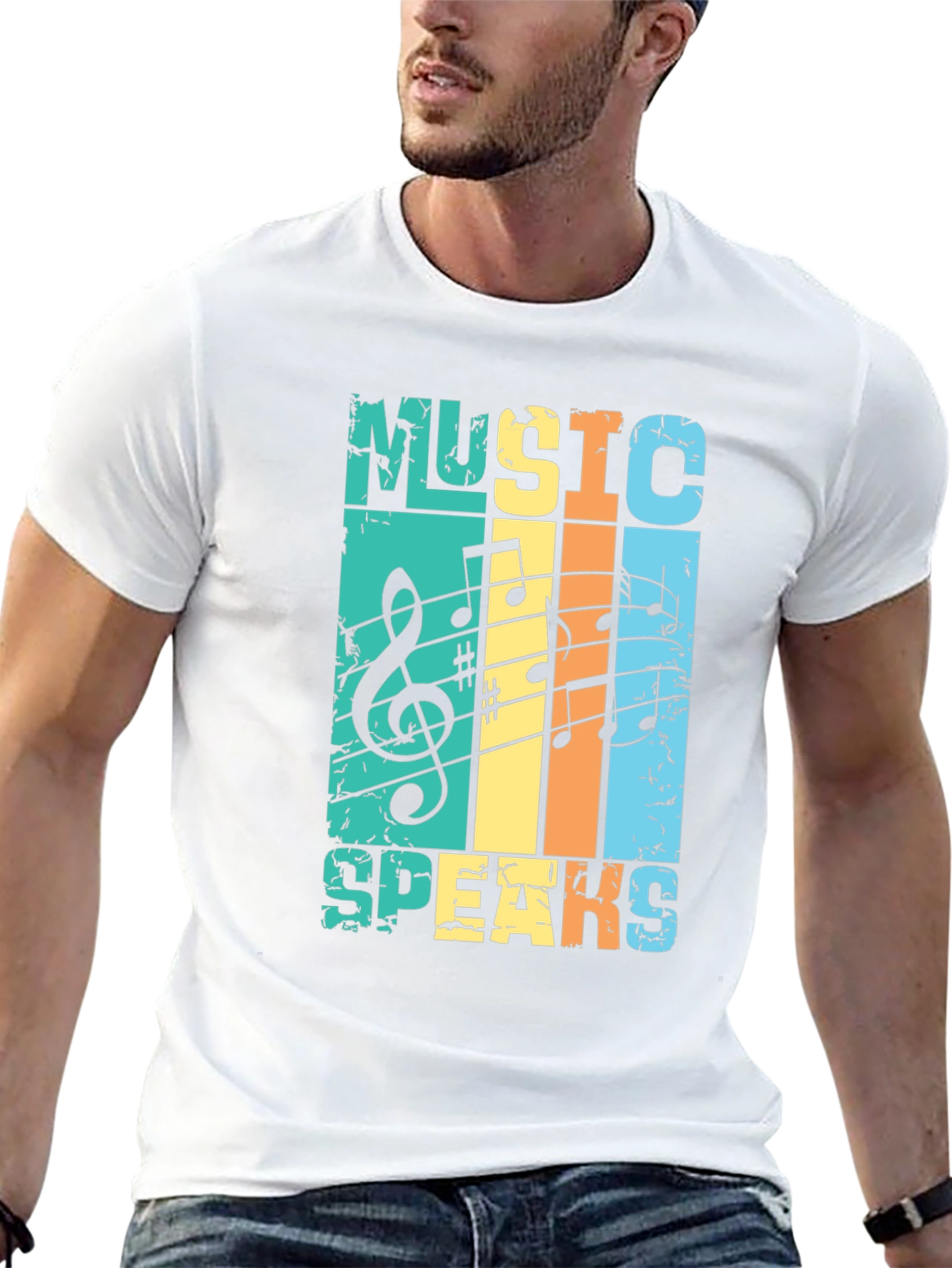 Music Speaks Retro Graphic Tee