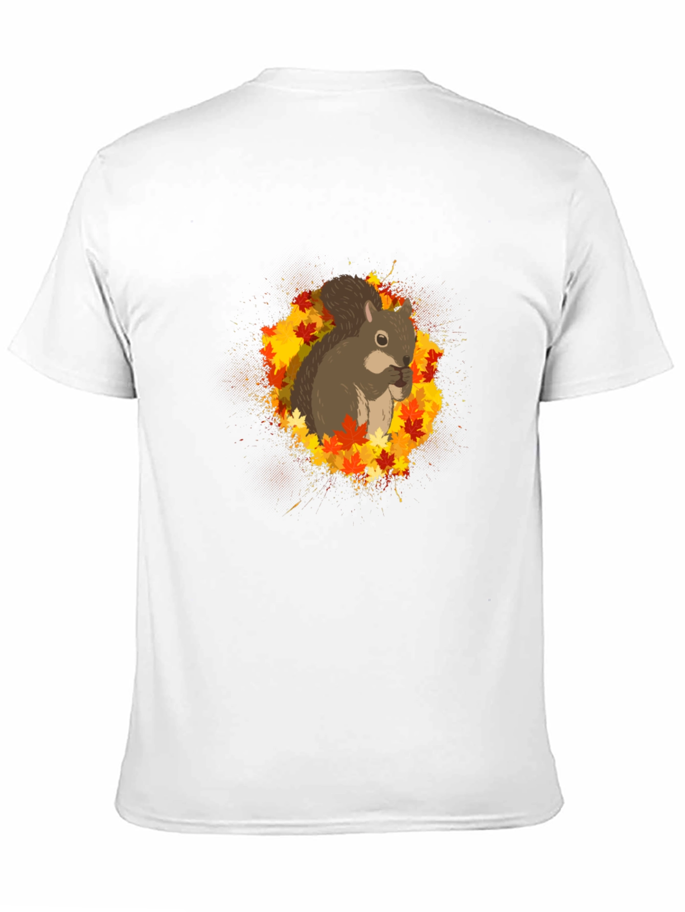 Squirrel Autumn Leaves Graphic Tee - Unisex