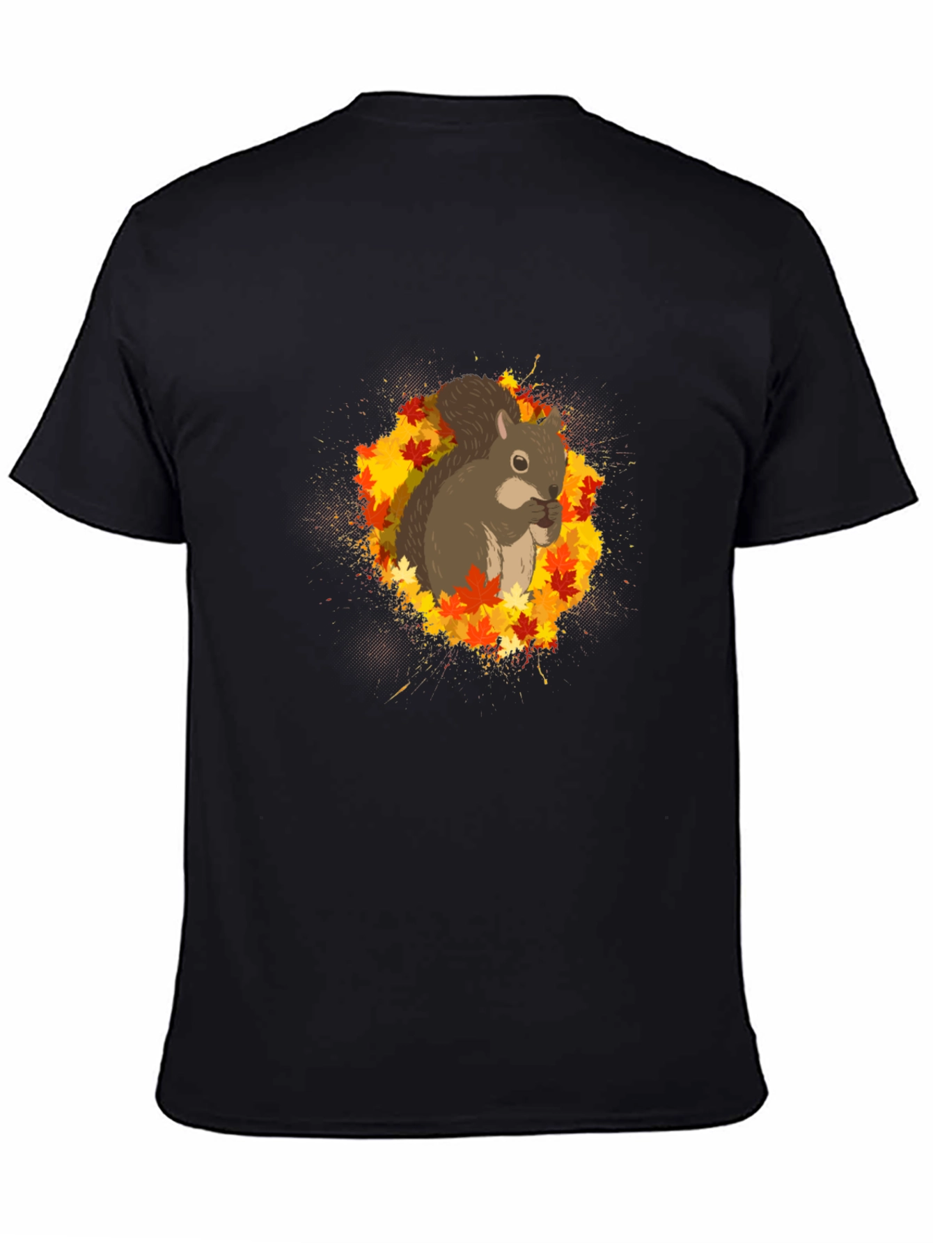 Squirrel Autumn Leaves Graphic Tee - Unisex