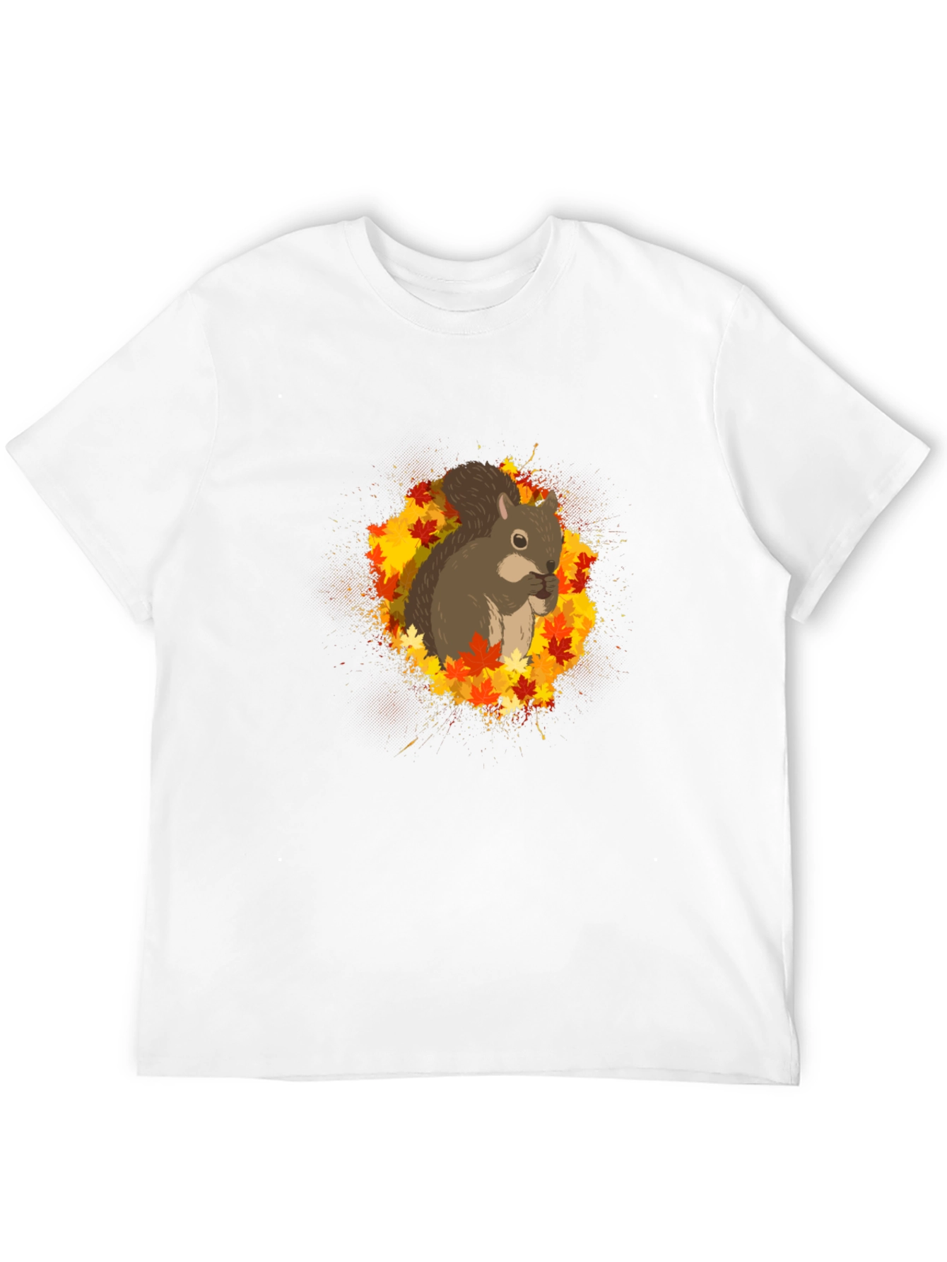Squirrel Autumn Leaves Graphic Tee - Unisex