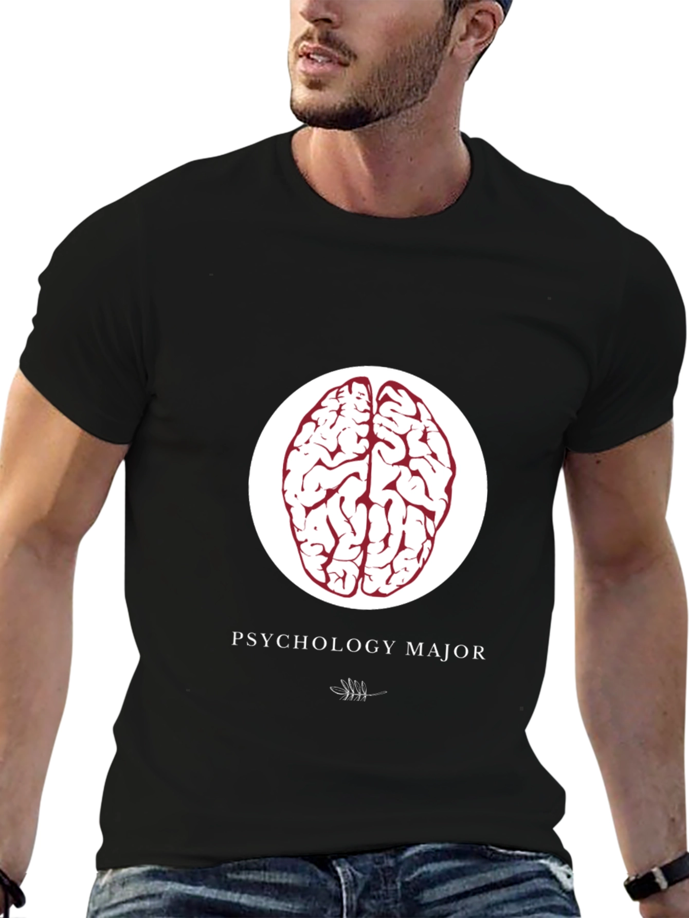 Psychology Major T-Shirt - Brain Design